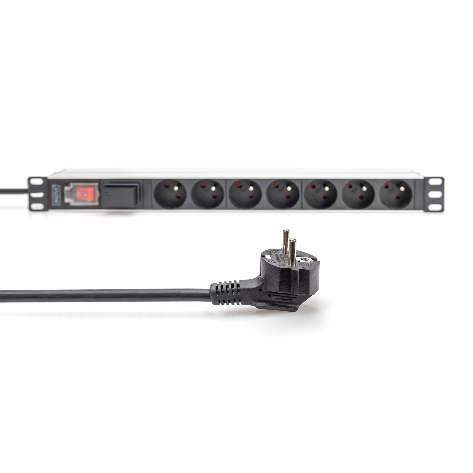 Digitus Multiple Socket Outlet with Aluminium Profile Overvoltage Predection And Switch