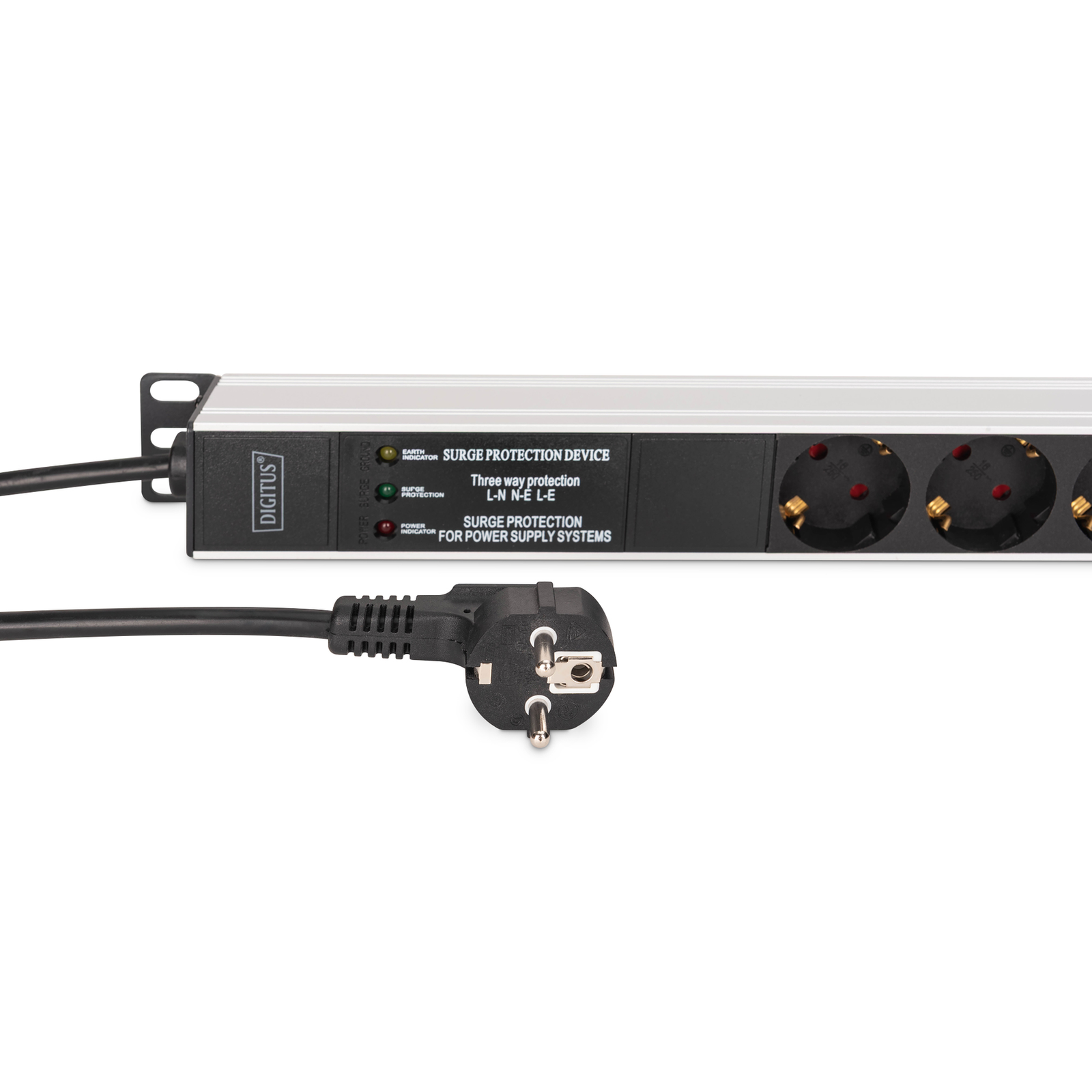Digitus Power Stripalu Profile And Surge Predection Integrated Mains Filter 9-way Safety Socket