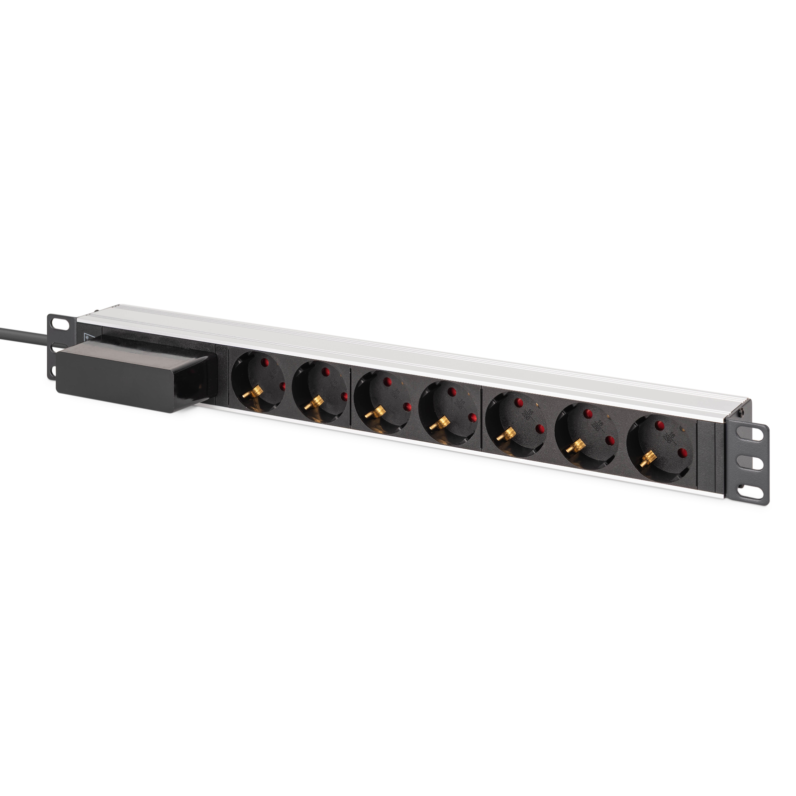 DIGITUS 1U Aluminium PDU Rackmount. 6x Safety Outlet 1x Outlet (offline) UPS 19inch (DN-95439)