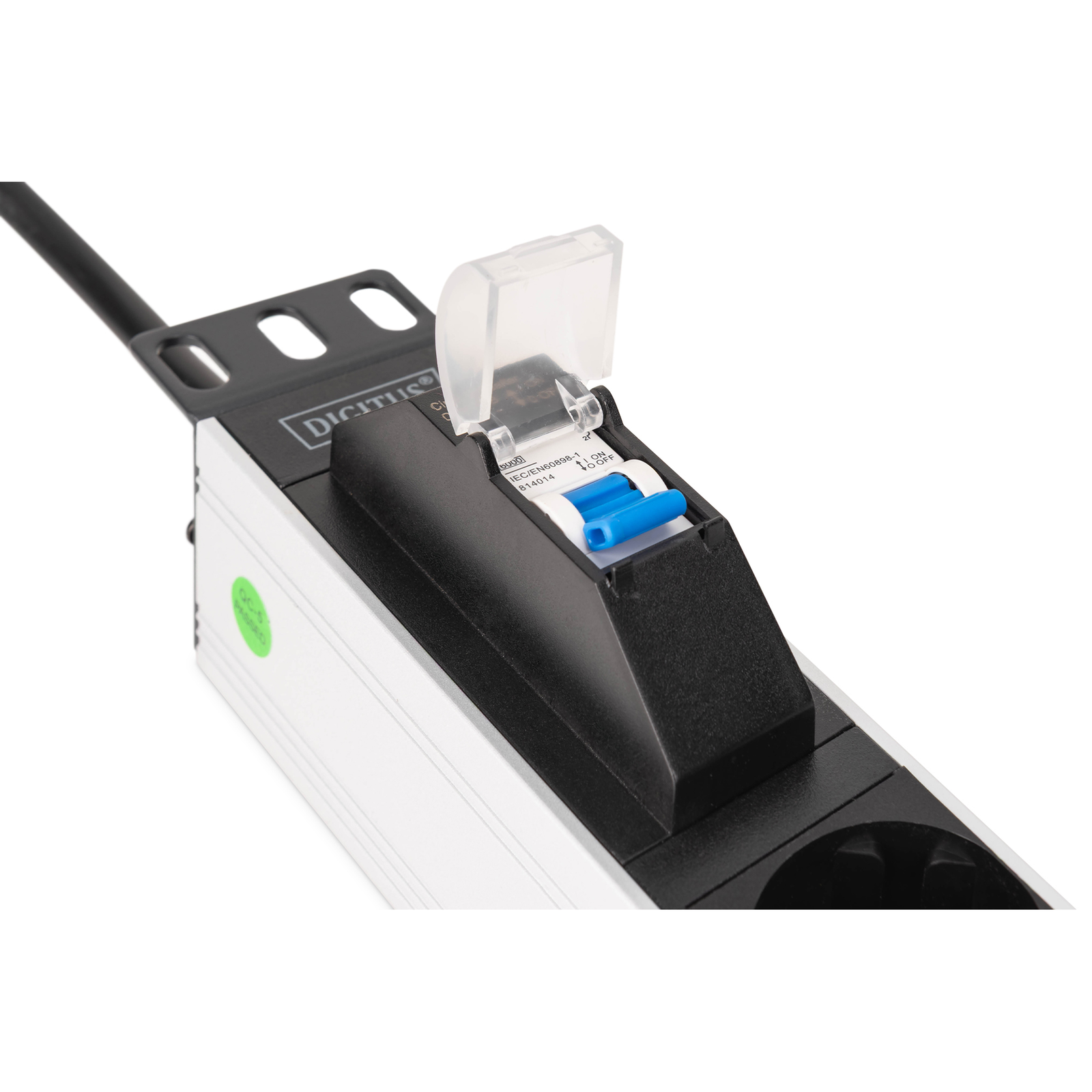DIGITUS 1U Aluminium PDU Rackmount. 6x Safety Outlet 1x Outlet (offline) UPS 19inch (DN-95439)