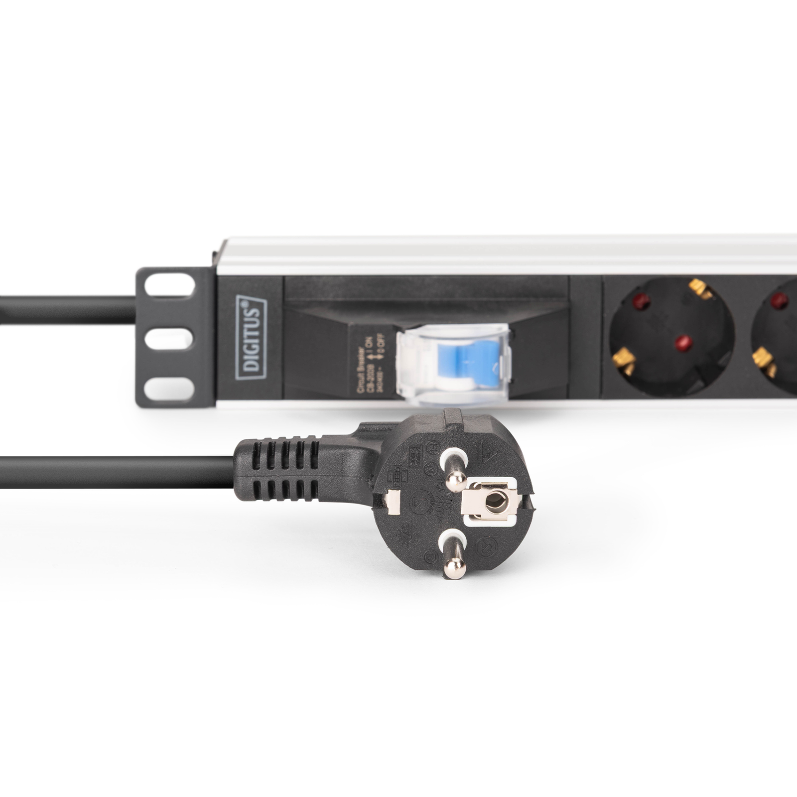 DIGITUS 1U Aluminium PDU Rackmount. 6x Safety Outlet 1x Outlet (offline) UPS 19inch (DN-95439)