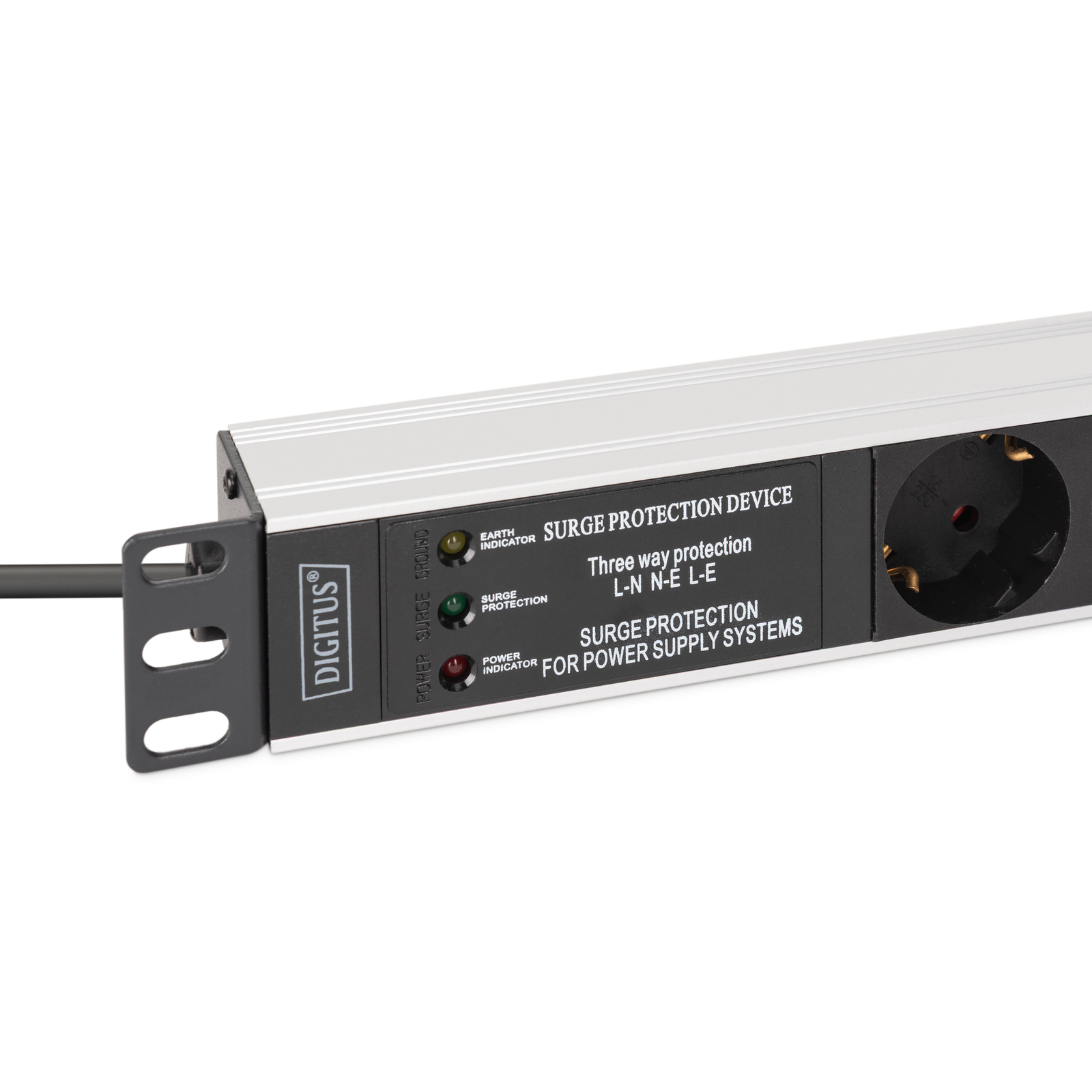 Digitus Power Stripalu Profile And Surge Predection Integrated Mains Filter 7-way Safety Socket