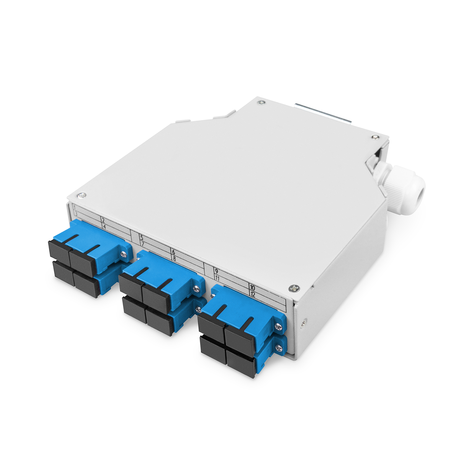 DIGITUS Fibre Optic DIN Rail Box OS2 Equipped with SC Adapter And Pigtail