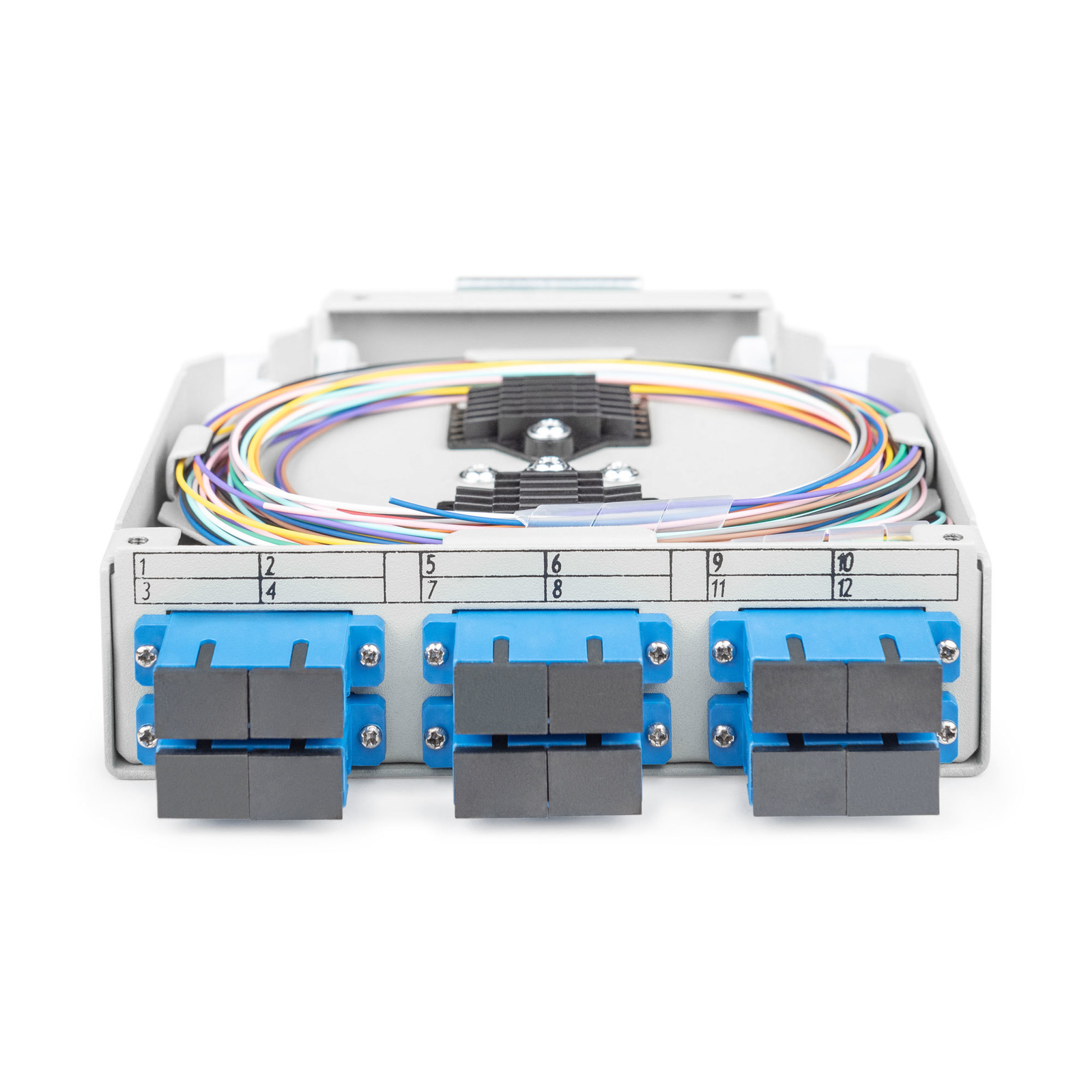 DIGITUS Fibre Optic DIN Rail Box OS2 Equipped with SC Adapter And Pigtail