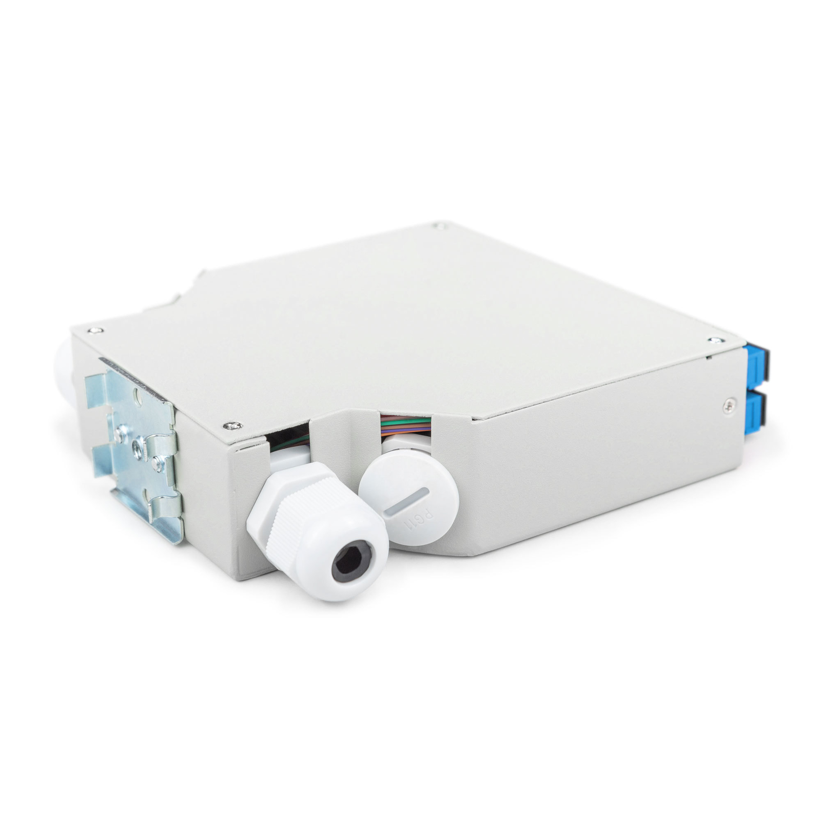 DIGITUS Fibre Optic DIN Rail Box OS2 Equipped with SC Adapter And Pigtail