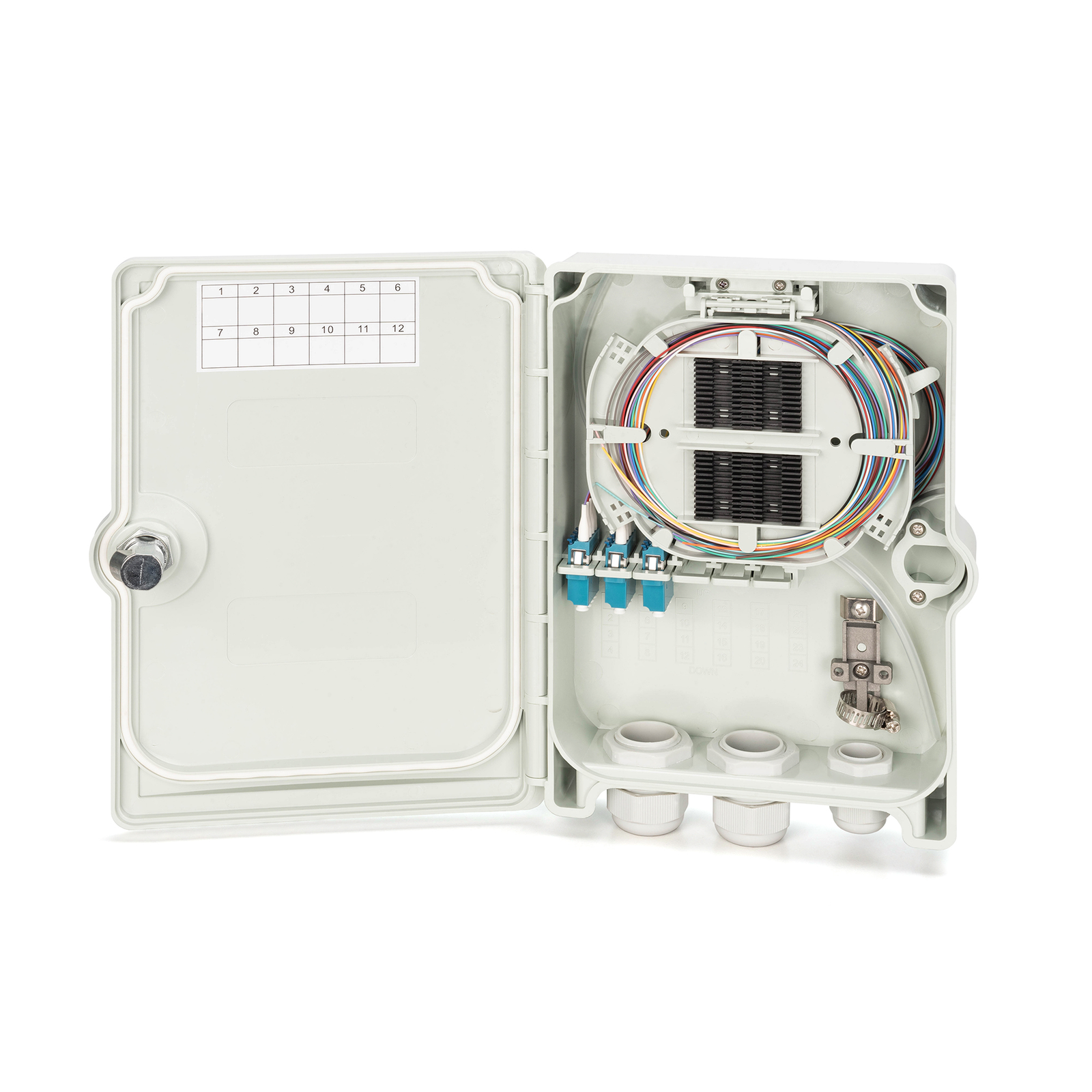 DIGITUS FTTH/FTTB Connection Housing Equipped OS2 12 Fibres LC/PC