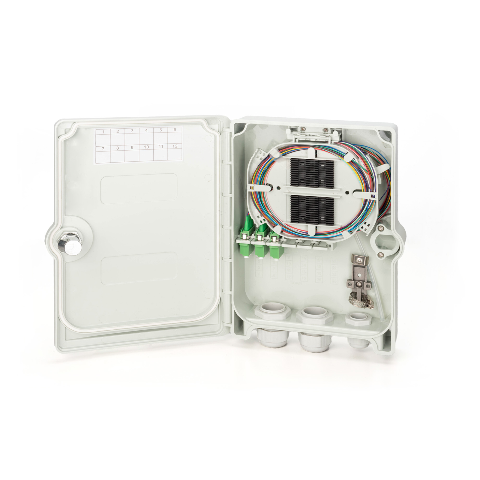 DIGITUS FTTH/FTTB Connection Housing Equipped OS2 12 Fibres LC/APC