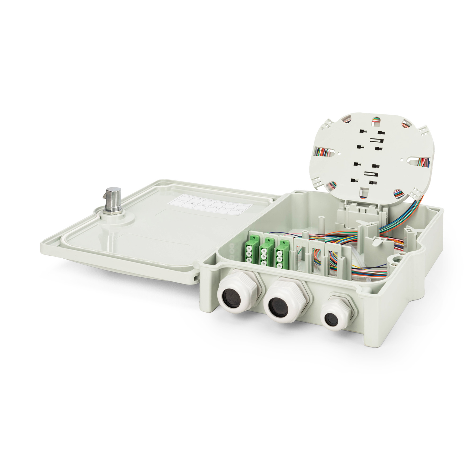 DIGITUS FTTH/FTTB Connection Housing Equipped OS2 12 Fibres LC/APC