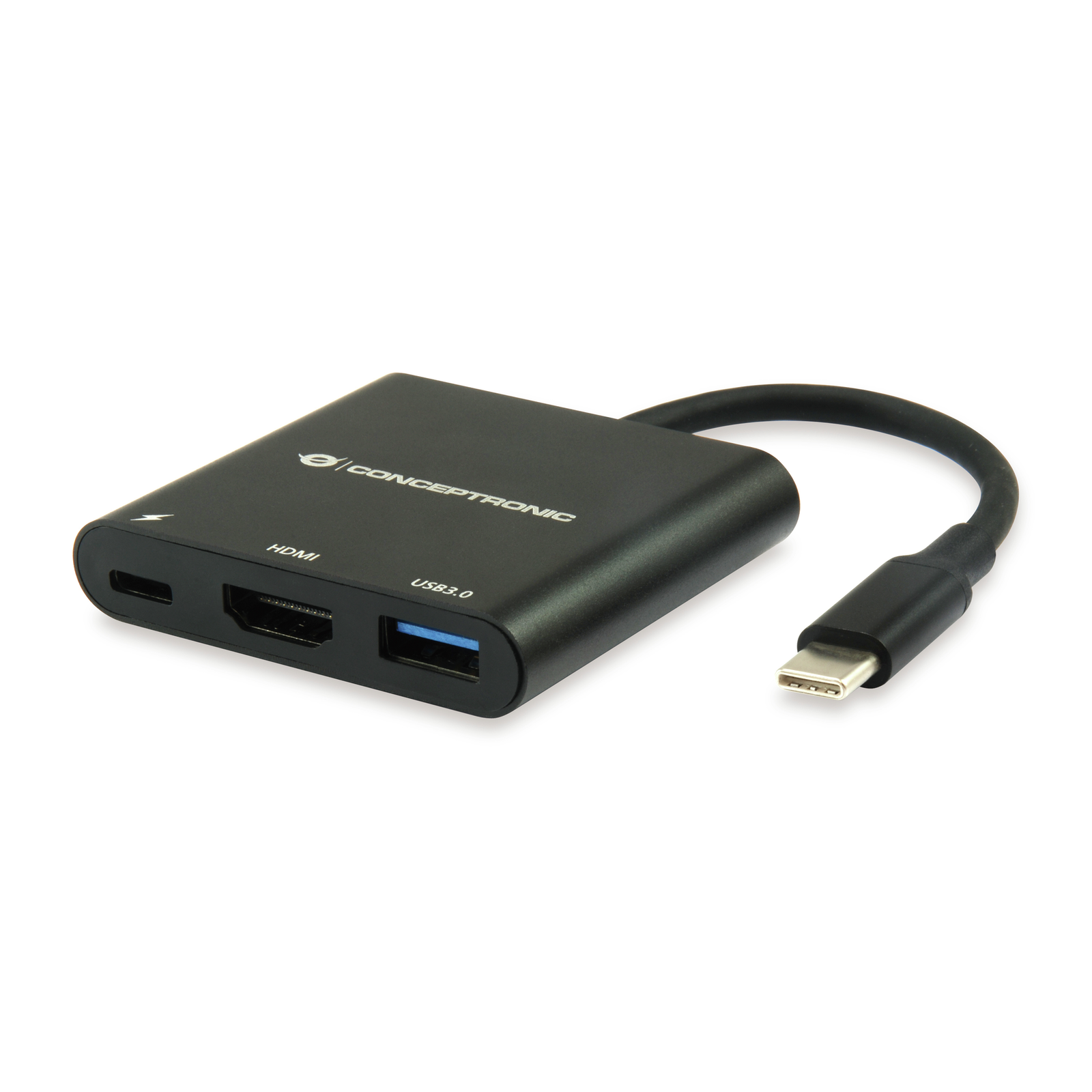 Conceptronic Video Adapter USB-C Male to HDMI USB Type A USB-C Female