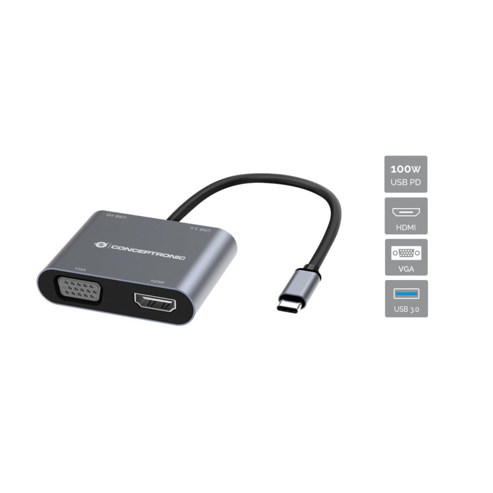 Conceptronic DONN16G Docking Station USB-C 3.2 Gen 1