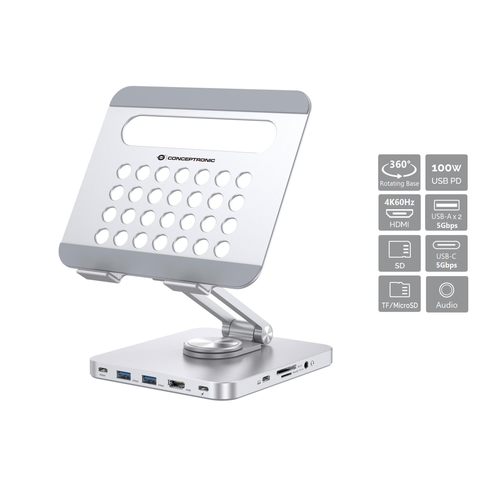 Conceptronic DONN26G Silver Tablet Stand