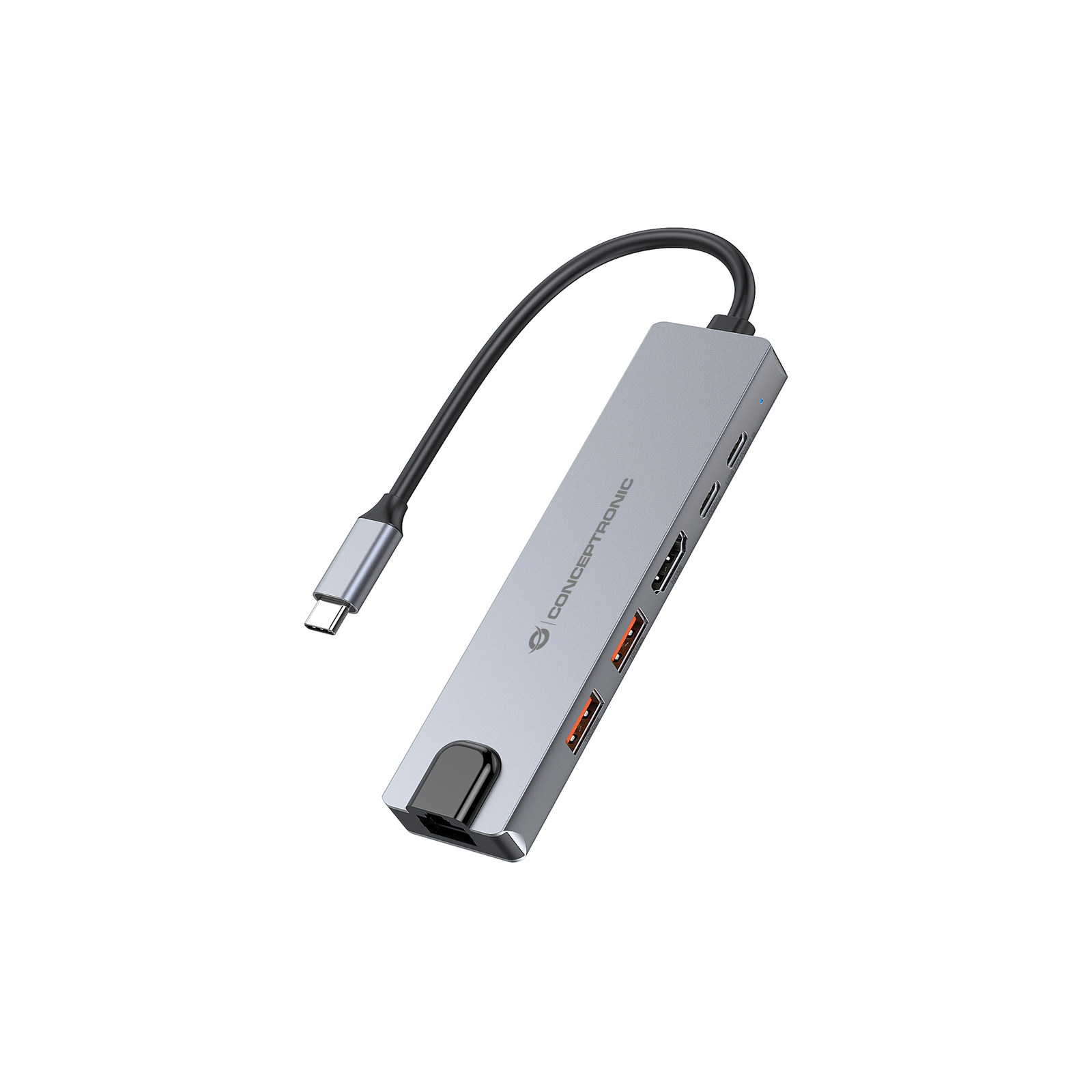 Conceptronic Dock 6-in-1 USB-C-HDMI 2xUSB-A USB-C GbE 140W