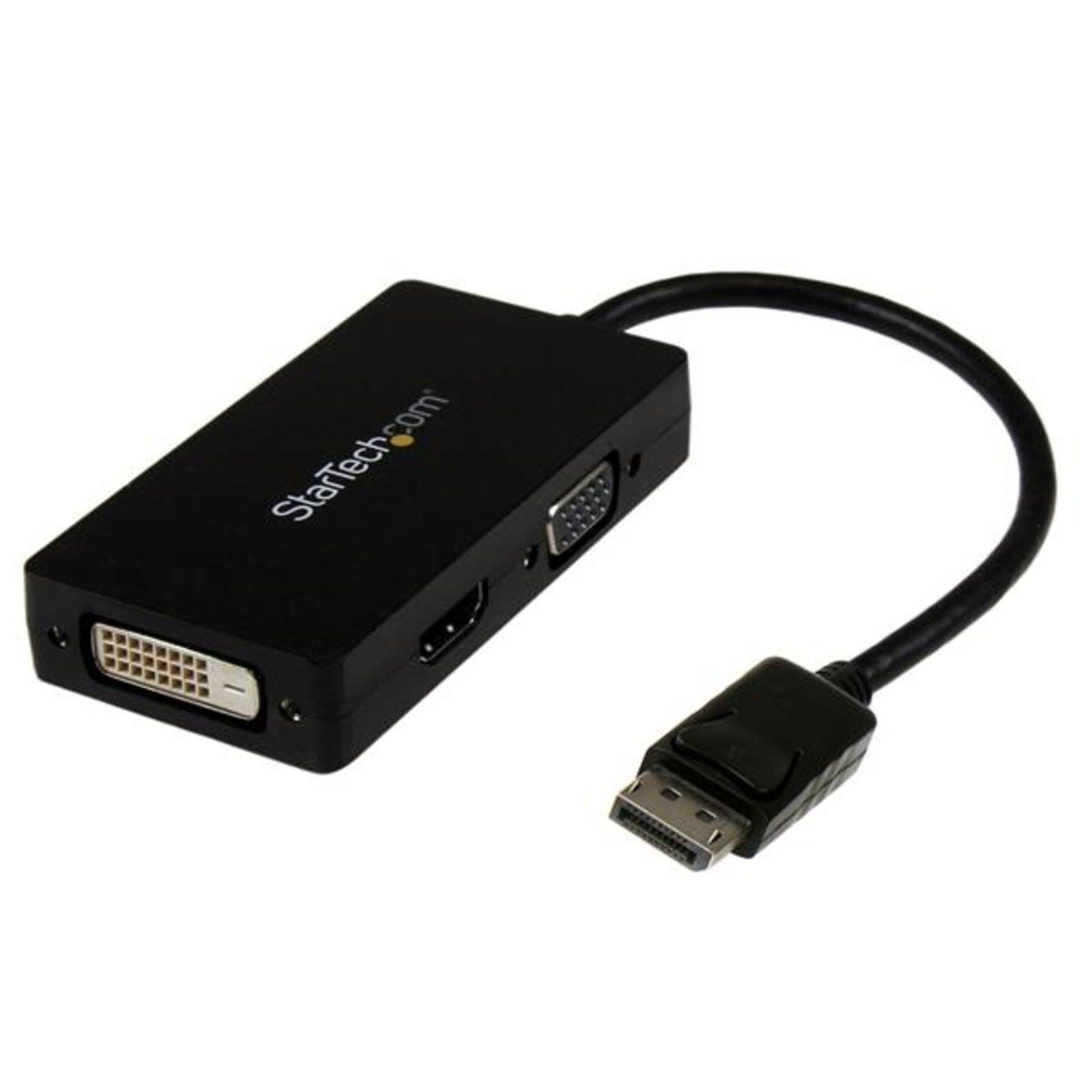StarTech.com 3-in1 DispalyPort to HDMI DVI VGA Adapter Converter Black 0.15 M