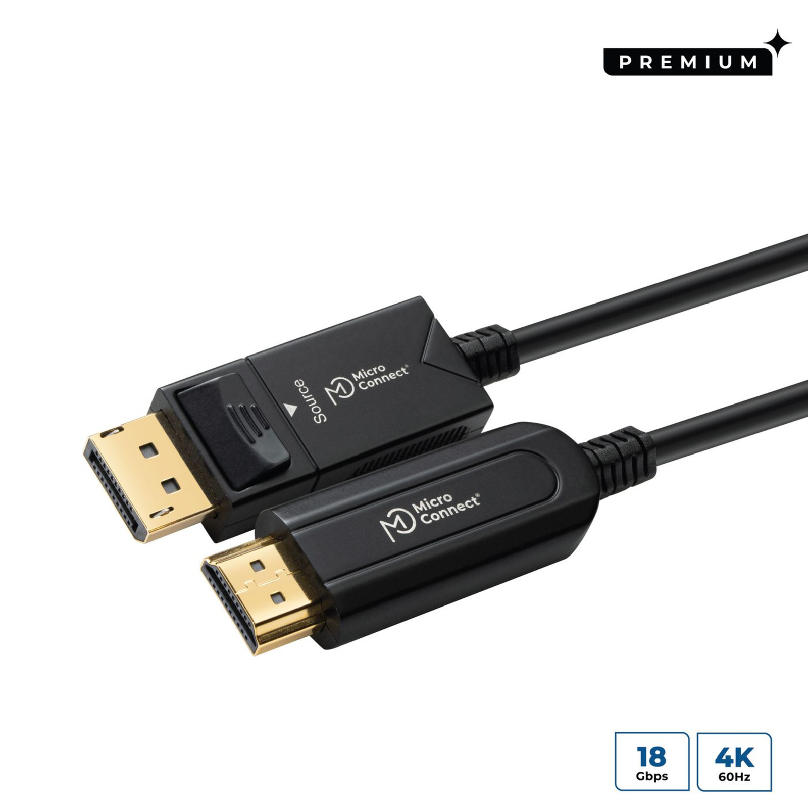 Micro Connect Premium Optic DP HDMI Cable 15m Cable DP 1.4 HDMI 2.0