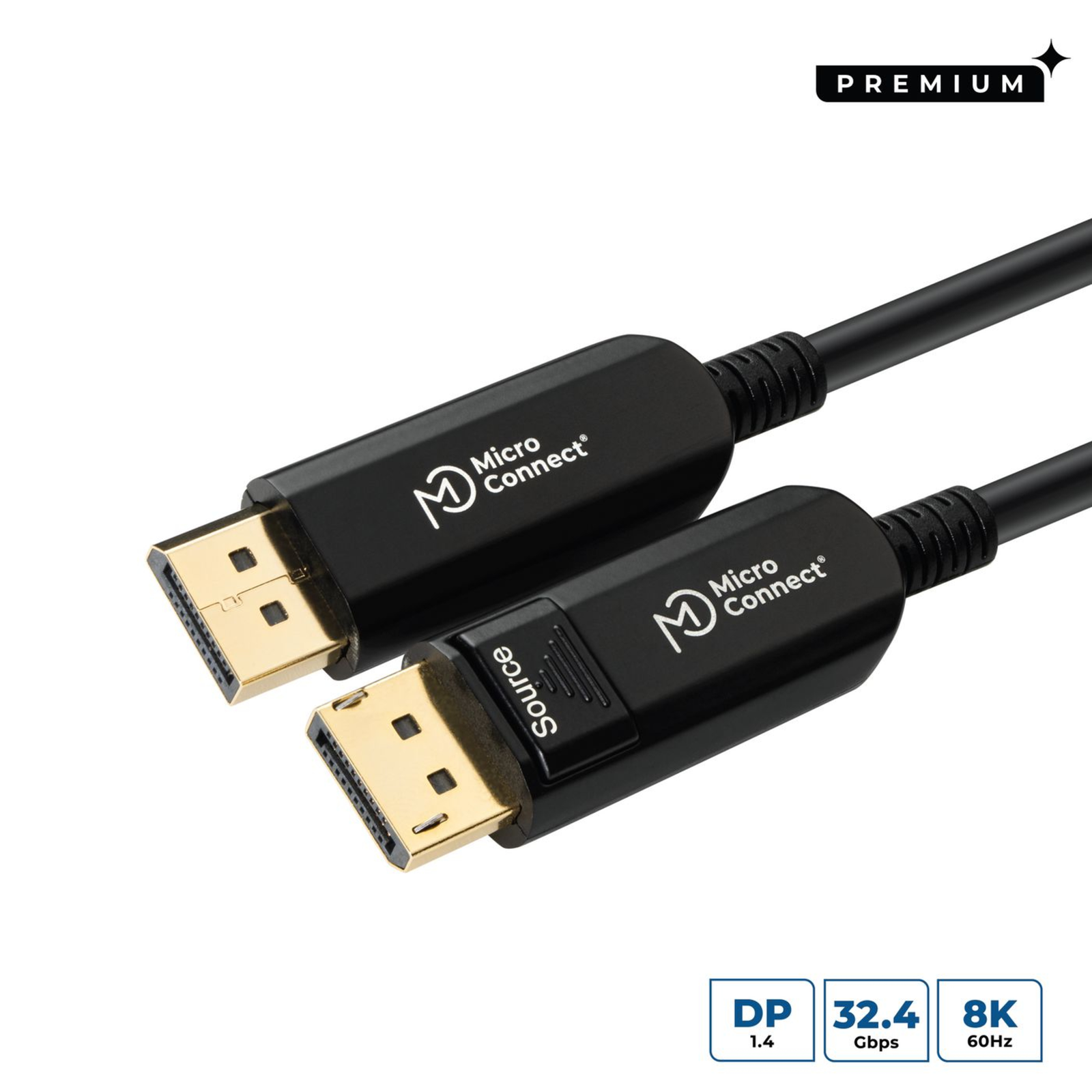 Micro Connect Premium Optic DP 1.4 Cable 15m DP 1.4 8K 60Hz32.4Gbps