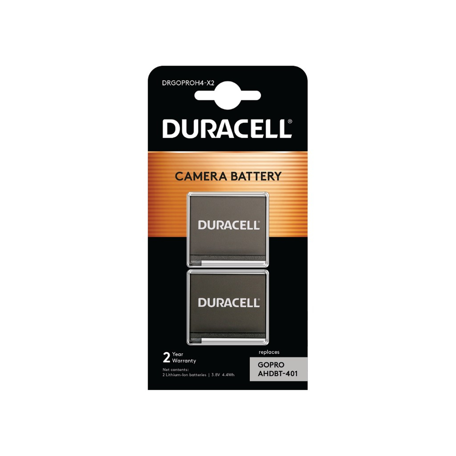 Duracell 1x2 Li-Ion Battery 1160mAh for GoPro Hero 4