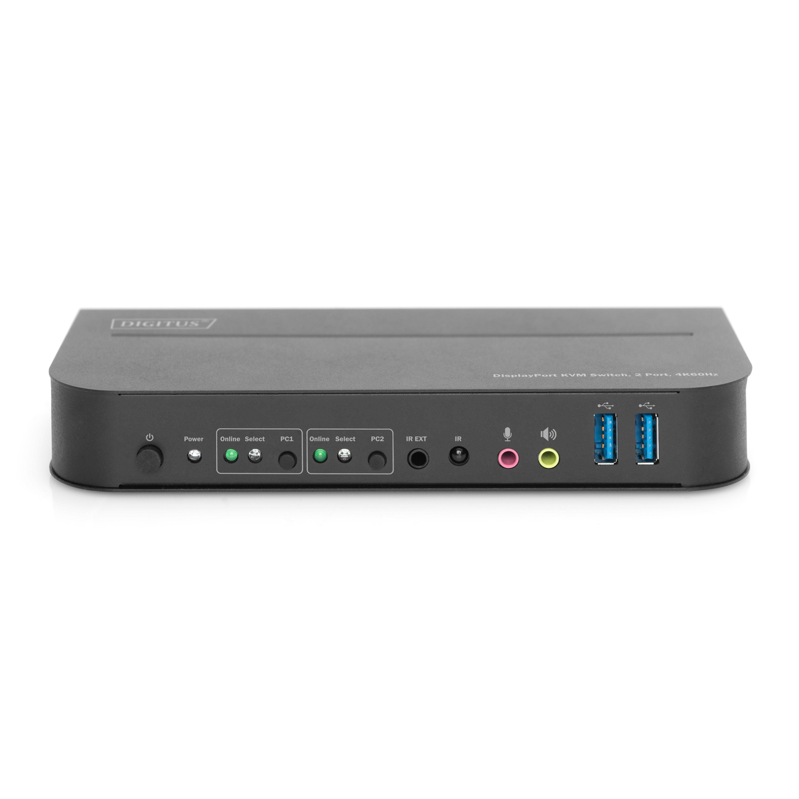 Digitus KVM Switch 2-port 4K60Hz 2xDP in 1xDP HDMI Out