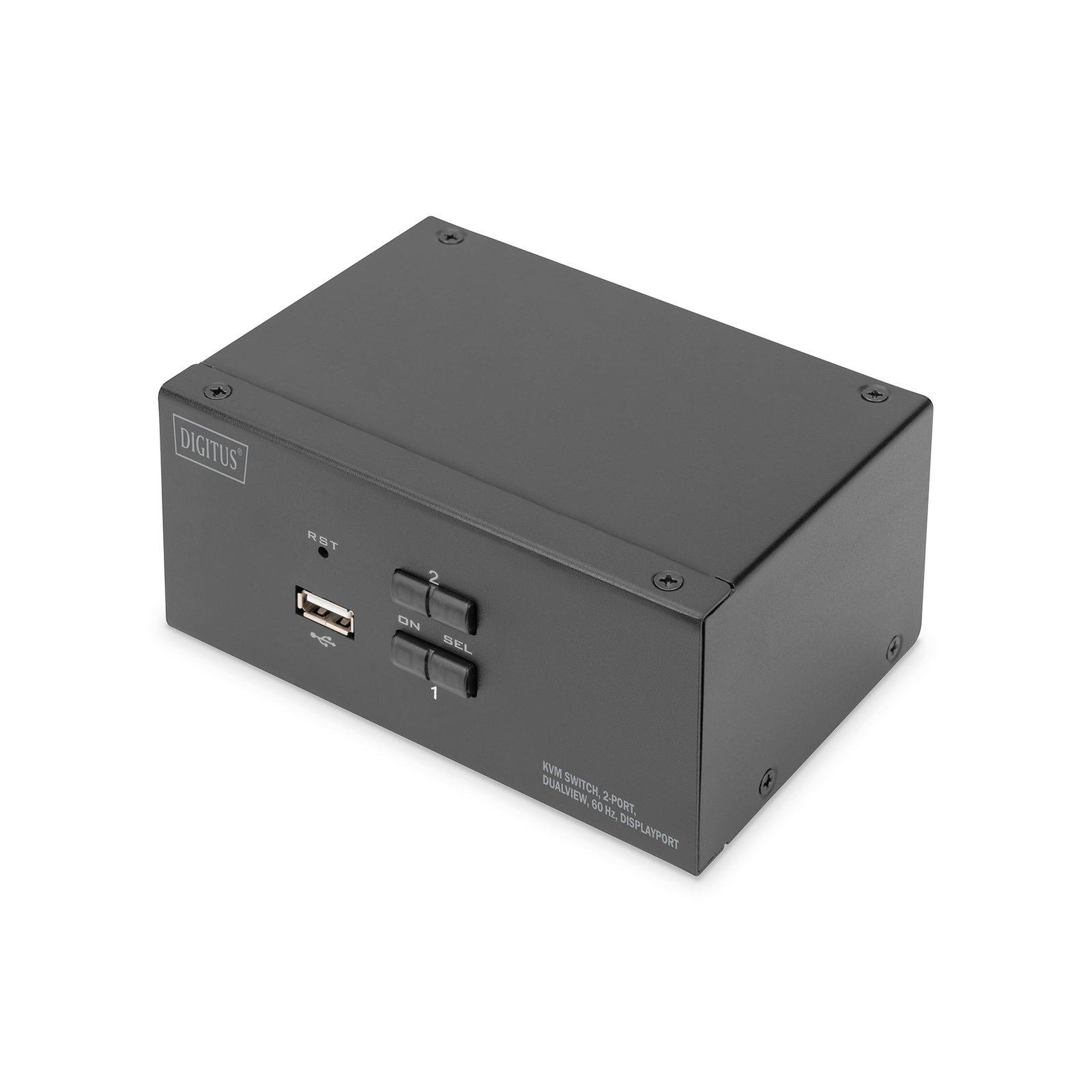 Digitus KVM Switch 2-port 4K60Hz 4xDP In,2xUSB-B,2xAudio