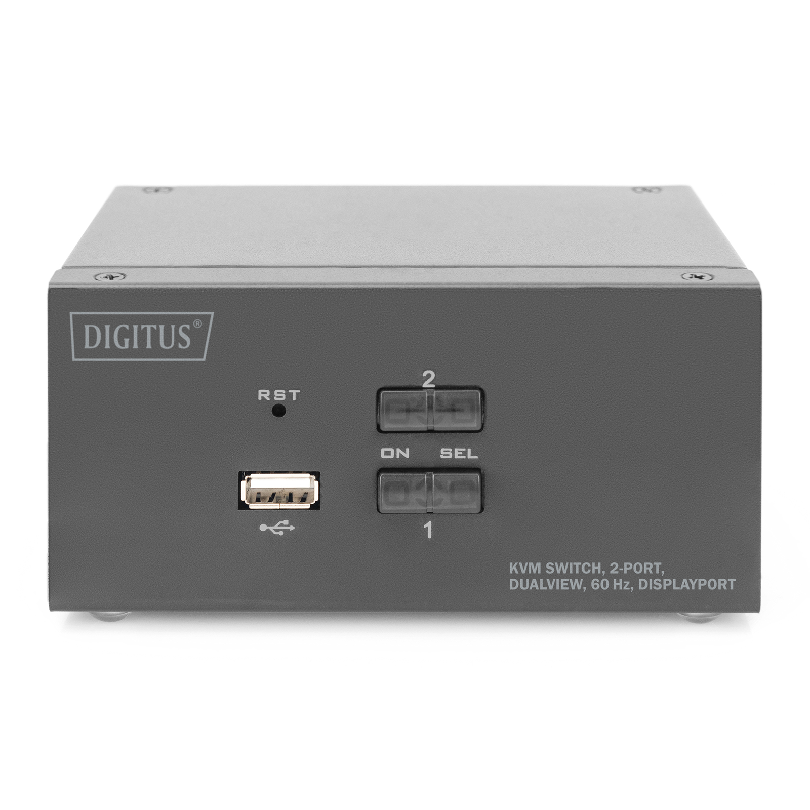 Digitus KVM Switch 2-port 4K60Hz 4xDP In,2xUSB-B,2xAudio