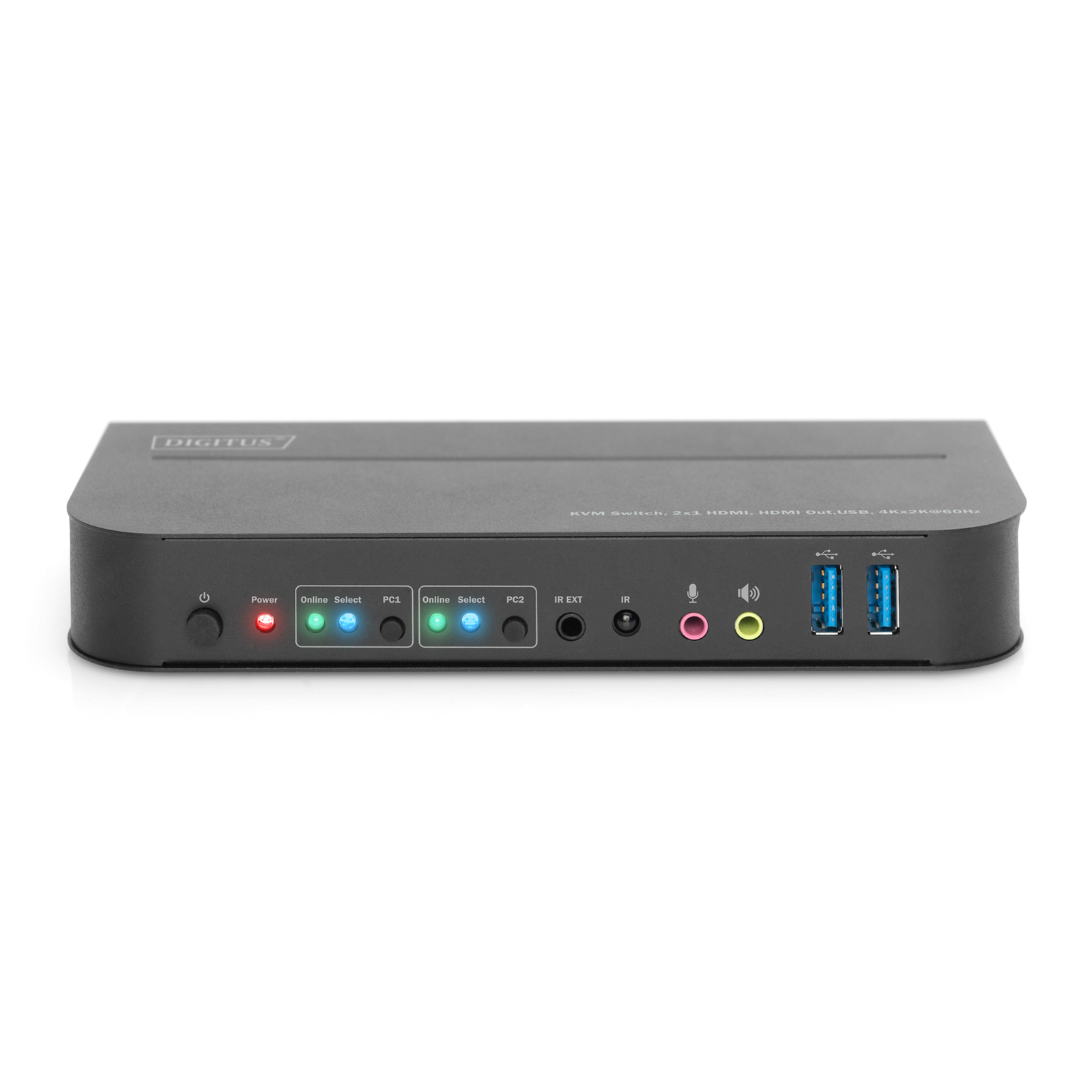 Digitus KVM Switch 2-port HDMI 4K Metal Case