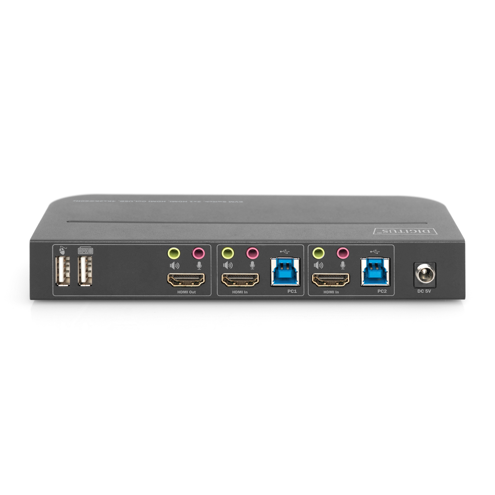 Digitus KVM Switch 2-port HDMI 4K Metal Case