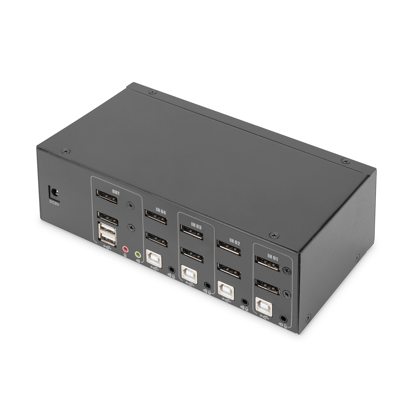 Digitus KVM Switch 4-port Dual Display 4K DisplayPort