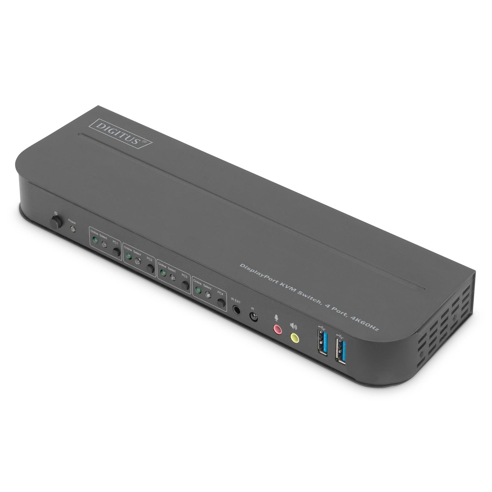 Digitus KVM Switch 4-port 4K60Hz 4x DP in 1x DP HDMI Out