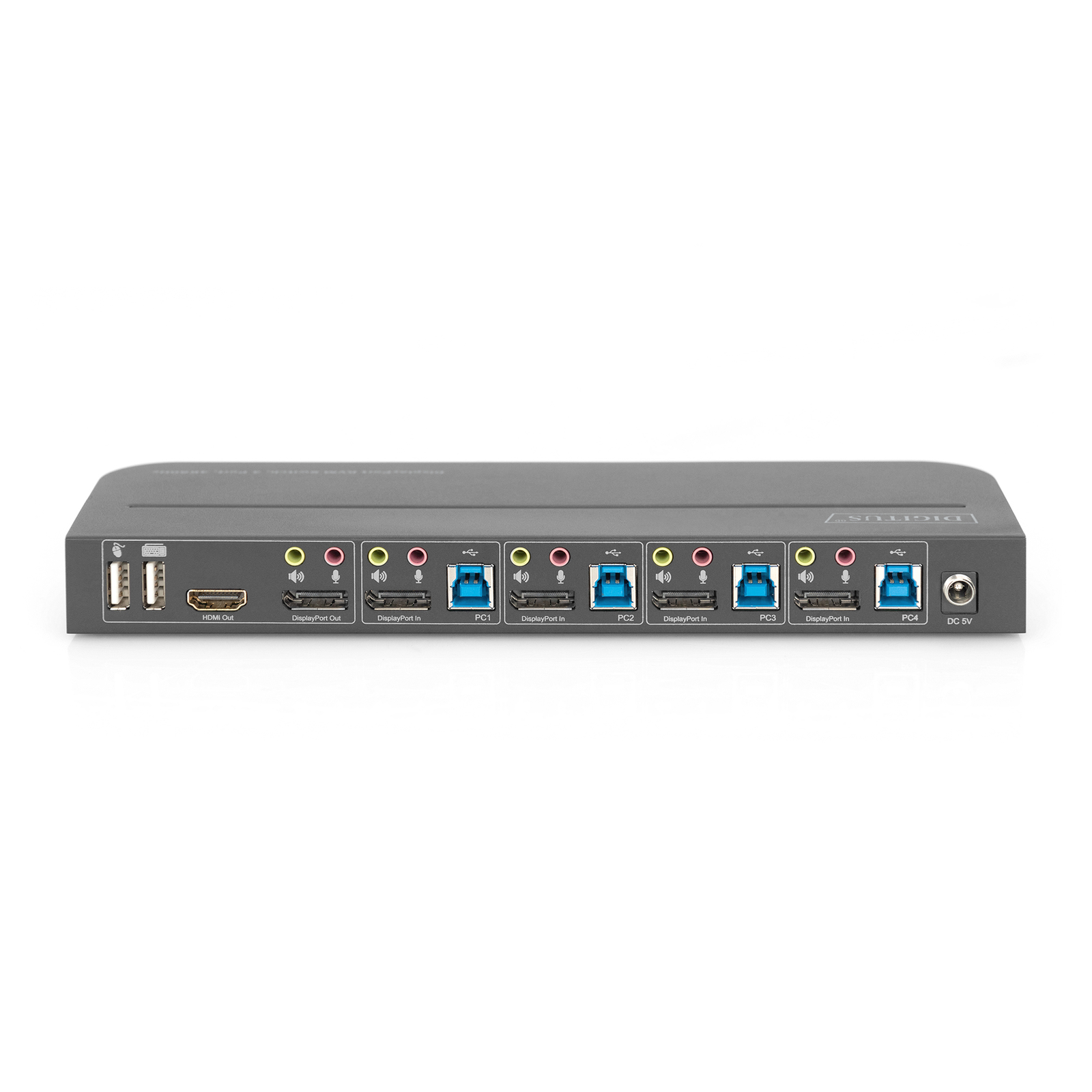 Digitus KVM Switch 4-port 4K60Hz 4x DP in 1x DP HDMI Out