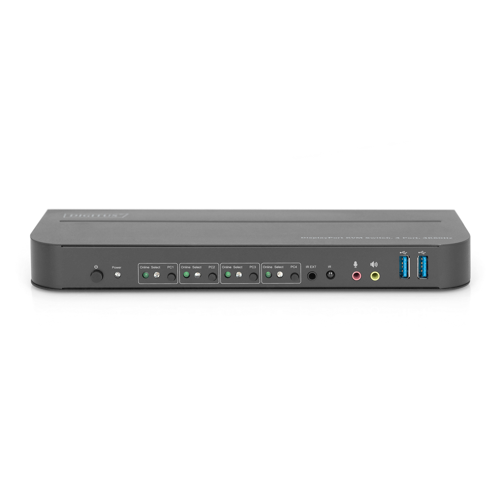Digitus KVM Switch 4-port 4K60Hz 4x DP in 1x DP HDMI Out
