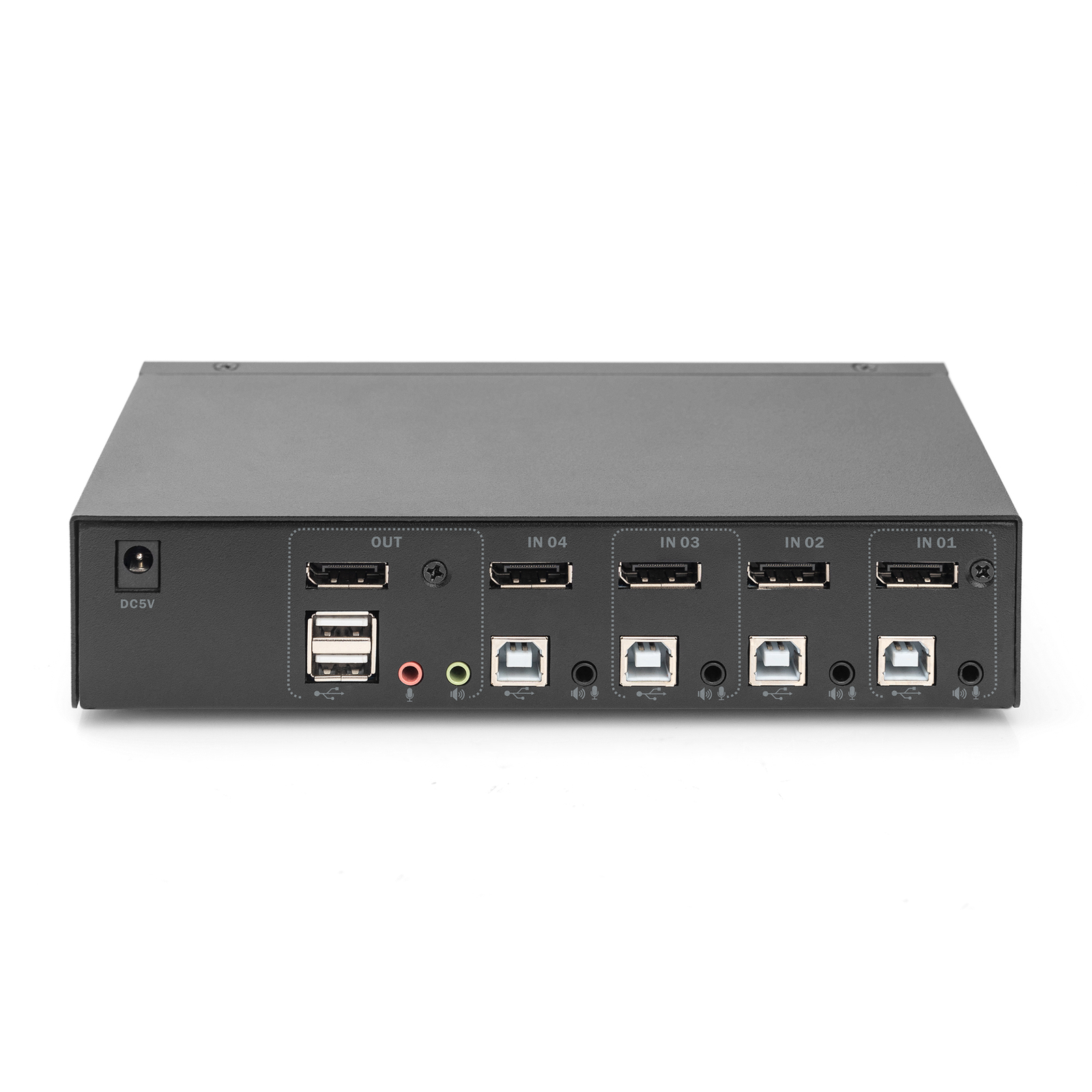 DIGITUS KVM Switch 4K60HZ 4x1 DP in 1x DP USB Out