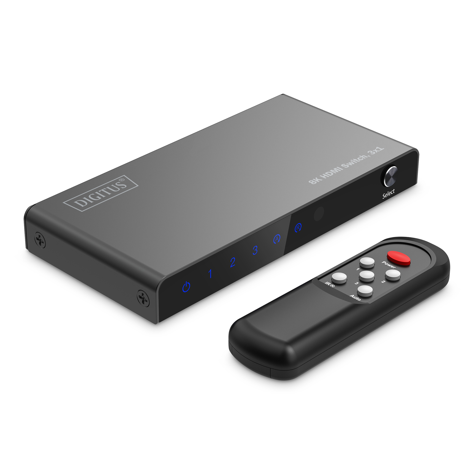 DIGITUS 3x1 HDMI Switch 8K/60Hz 444 HDR HDCP 23