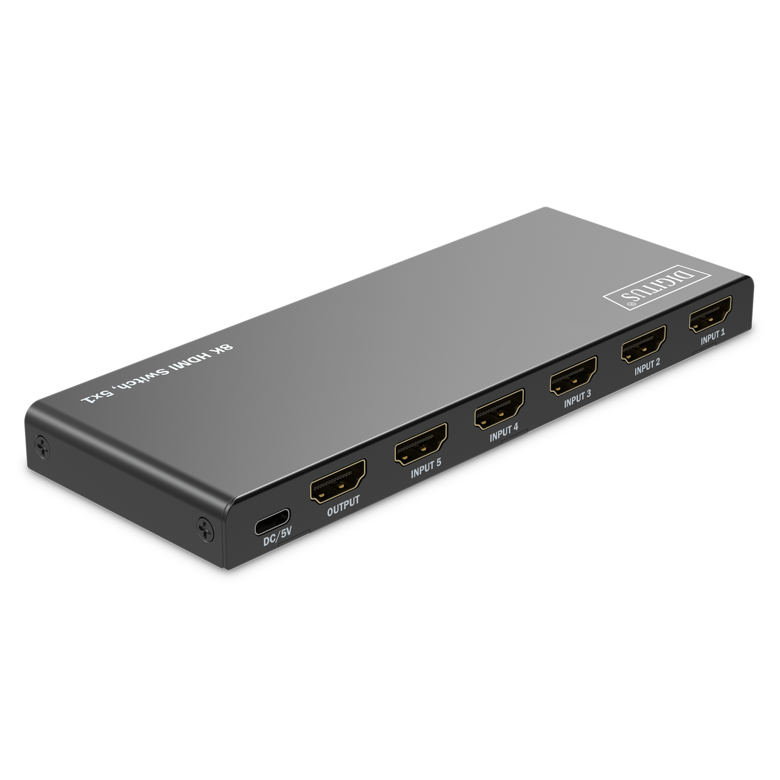 Digitus 8K HDMI 5x1 Switch/Switch 60Hz (444) HDR HDCP 23 Remote Control Black
