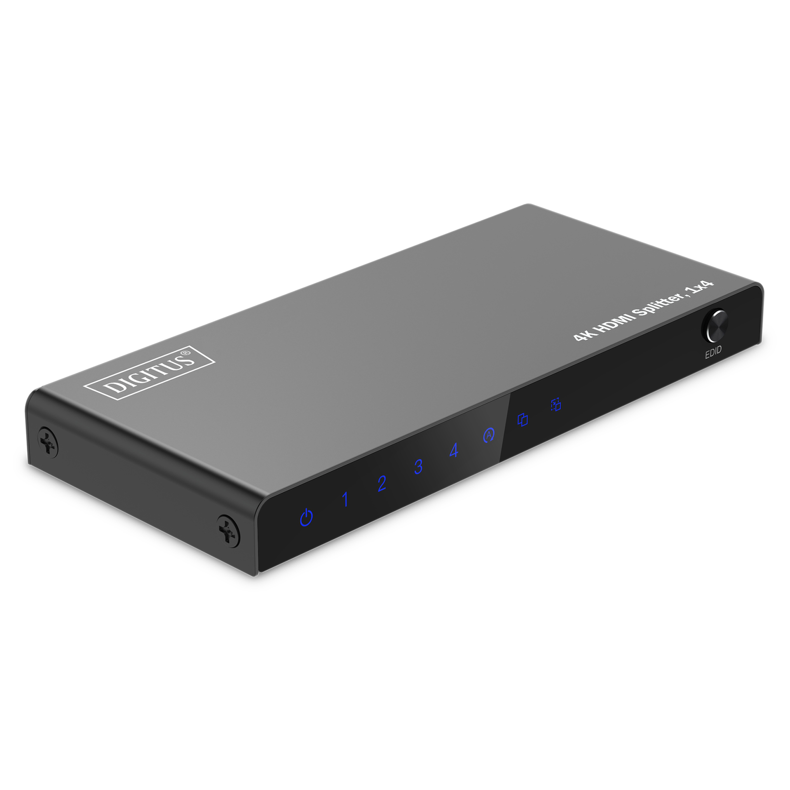 Digitus 4K HDMI Splitter 1x4 HDMI 4x HDMI Micro USB 3840 X 2160 Pixels Black Metal
