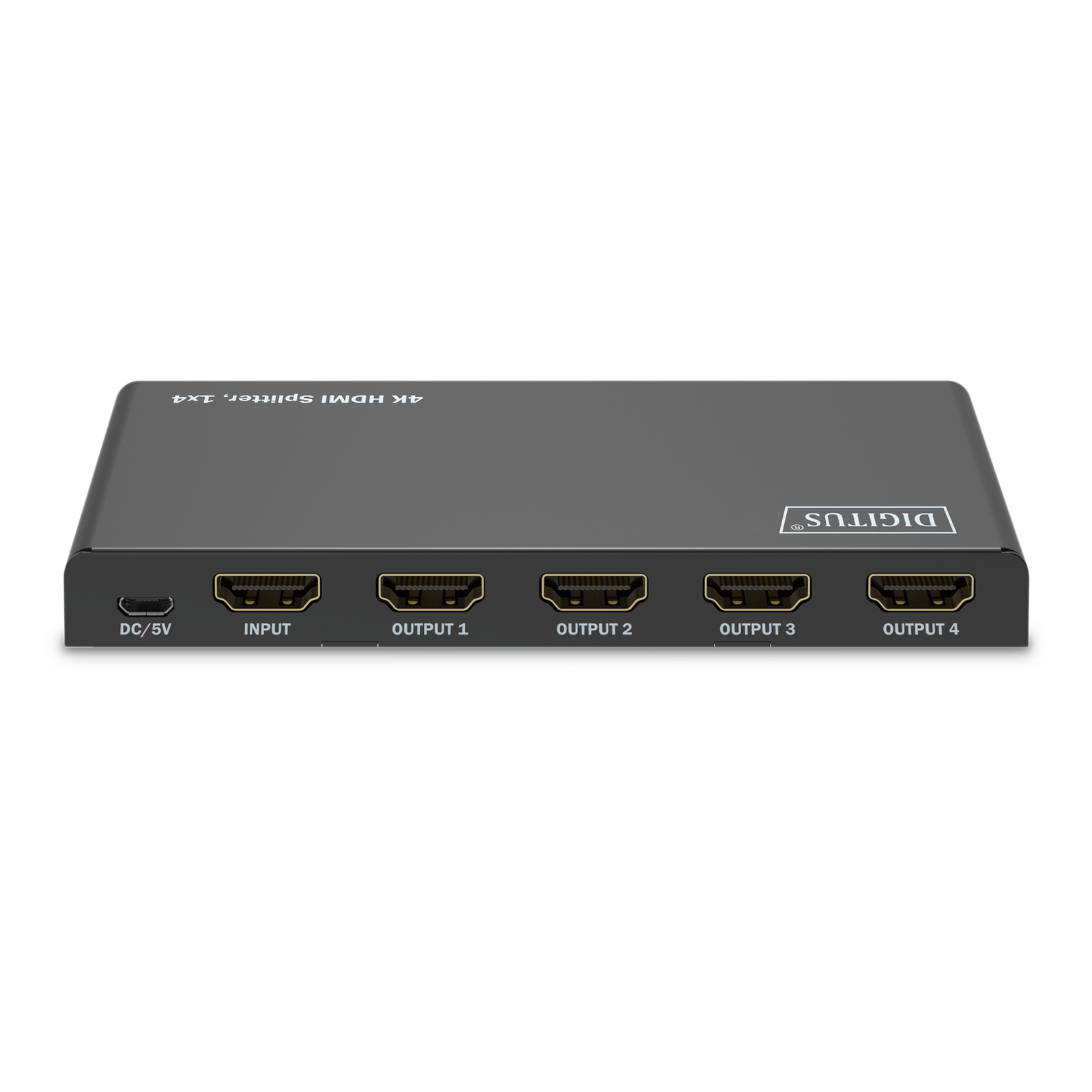 Digitus 4K HDMI Splitter 1x4 HDMI 4x HDMI Micro USB 3840 X 2160 Pixels Black Metal