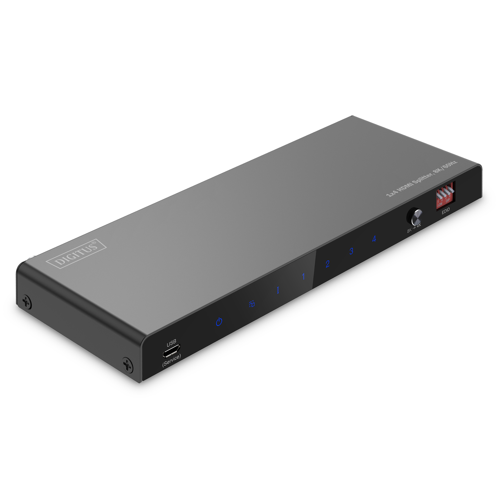 DIGITUS Splitter HDMI 1x4 8K60Hz Toslink,Stereo,EDID Contr.