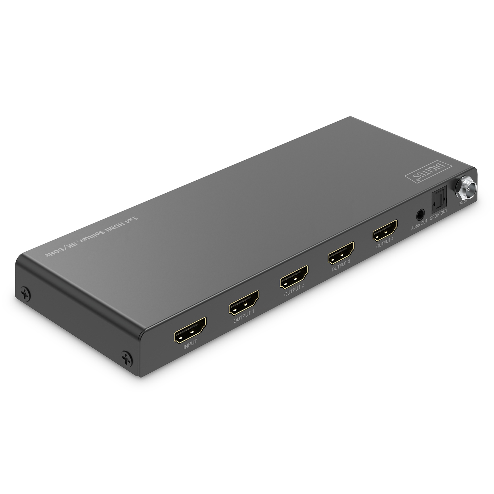 DIGITUS Splitter HDMI 1x4 8K60Hz Toslink,Stereo,EDID Contr.