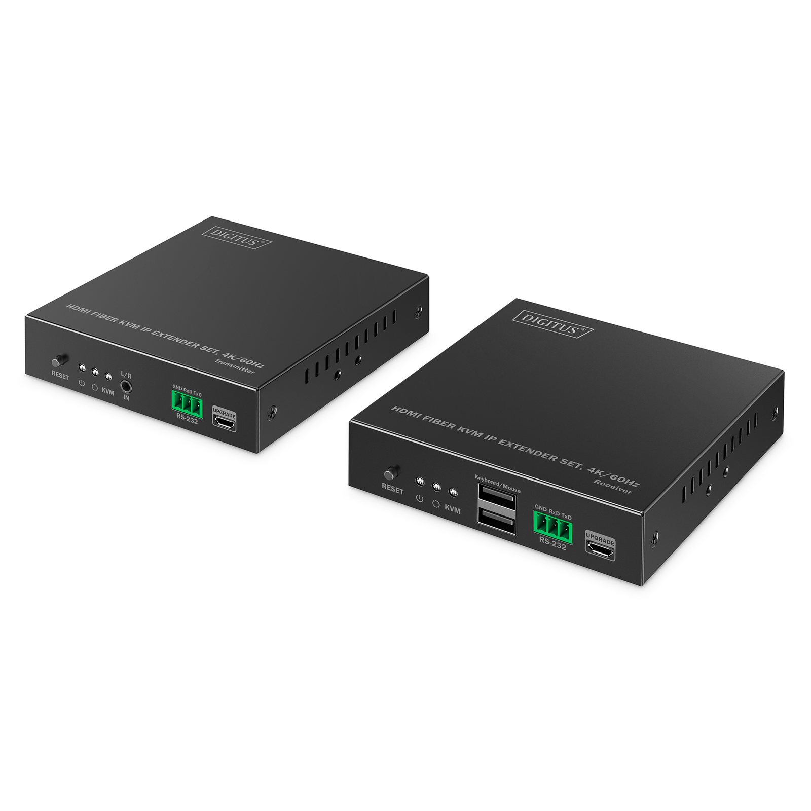 DIGITUS HDMI Fibre KVM IP Extender Set 4K/60Hz Cable/adapter Set Digital/display/video