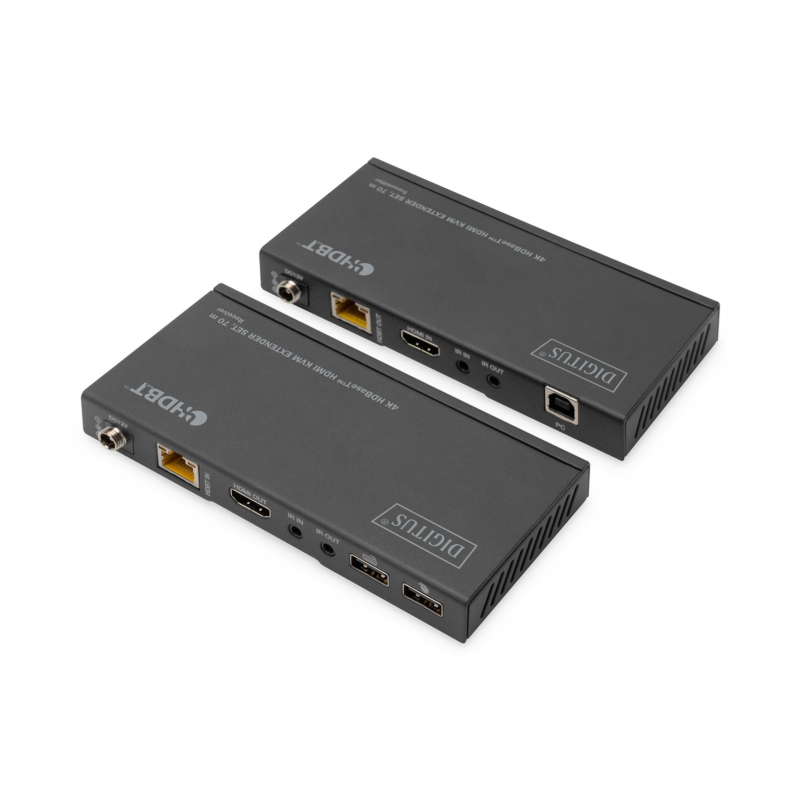Digitus 4K HDBaseT 1x4 HDMI KVM Extender Set 70m