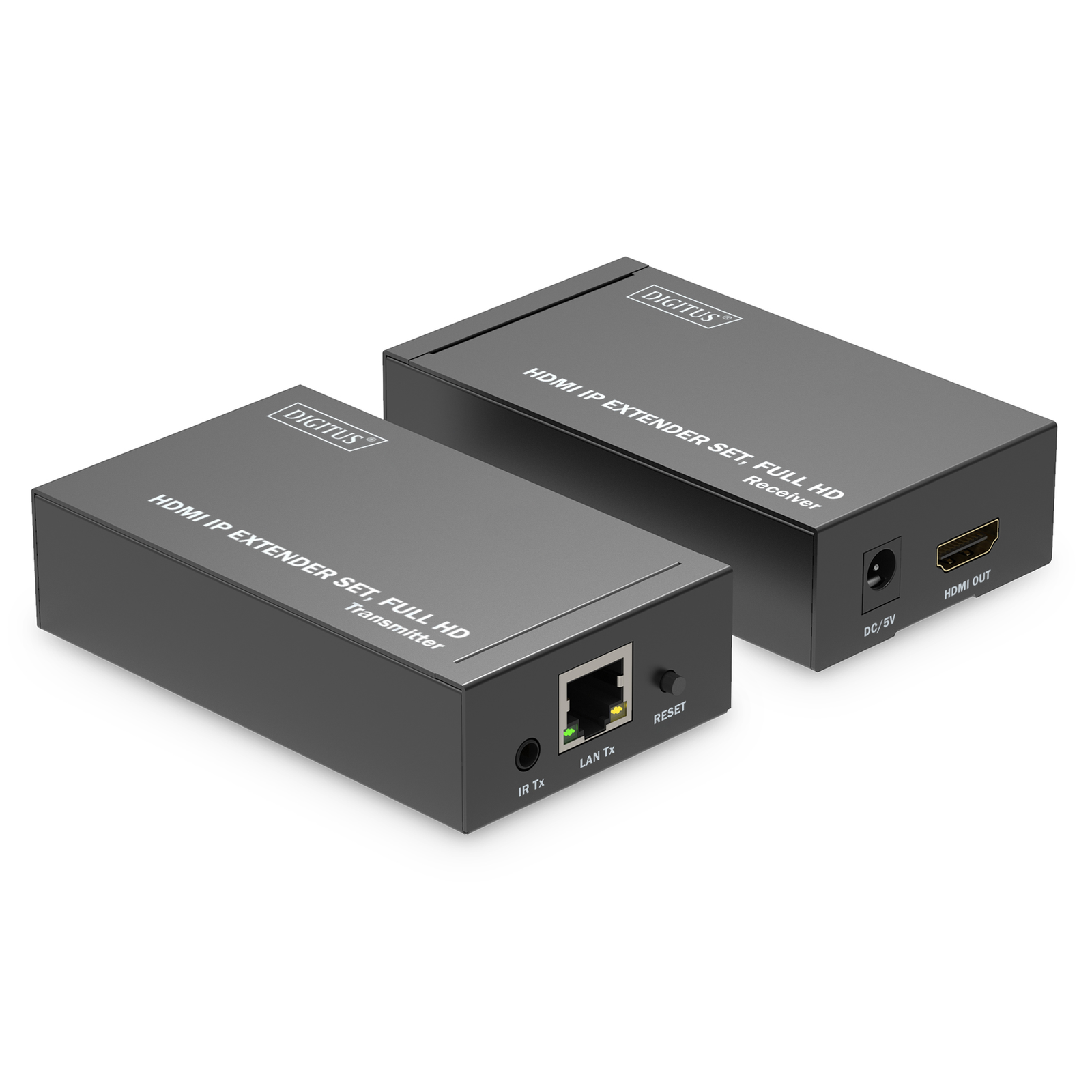 Digitus HDMI IP Extender Set HDMI 120m Full HD Black