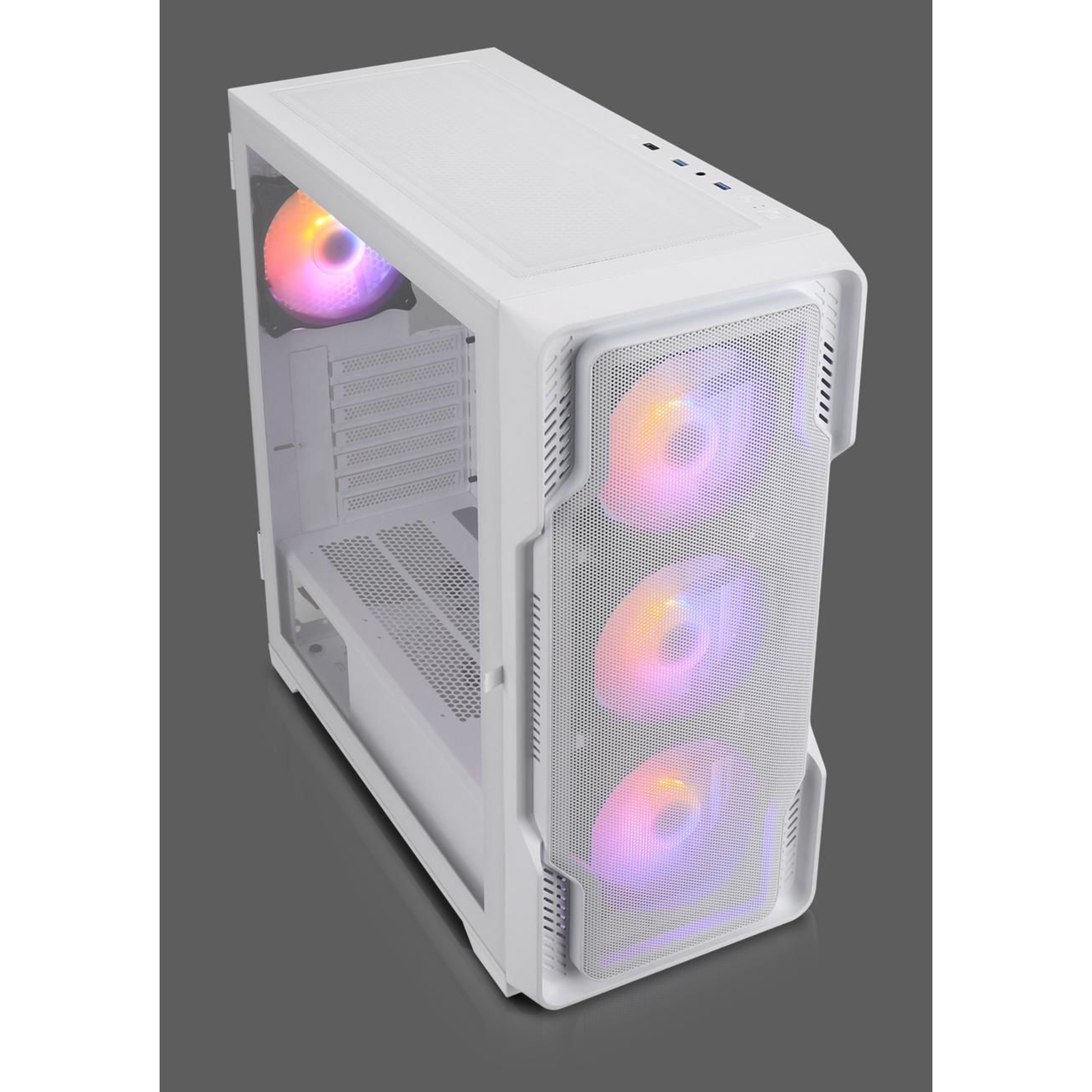 Nanoxia Case MIDI DS-9 ARGB Airflow White USB-C TG-Mesh