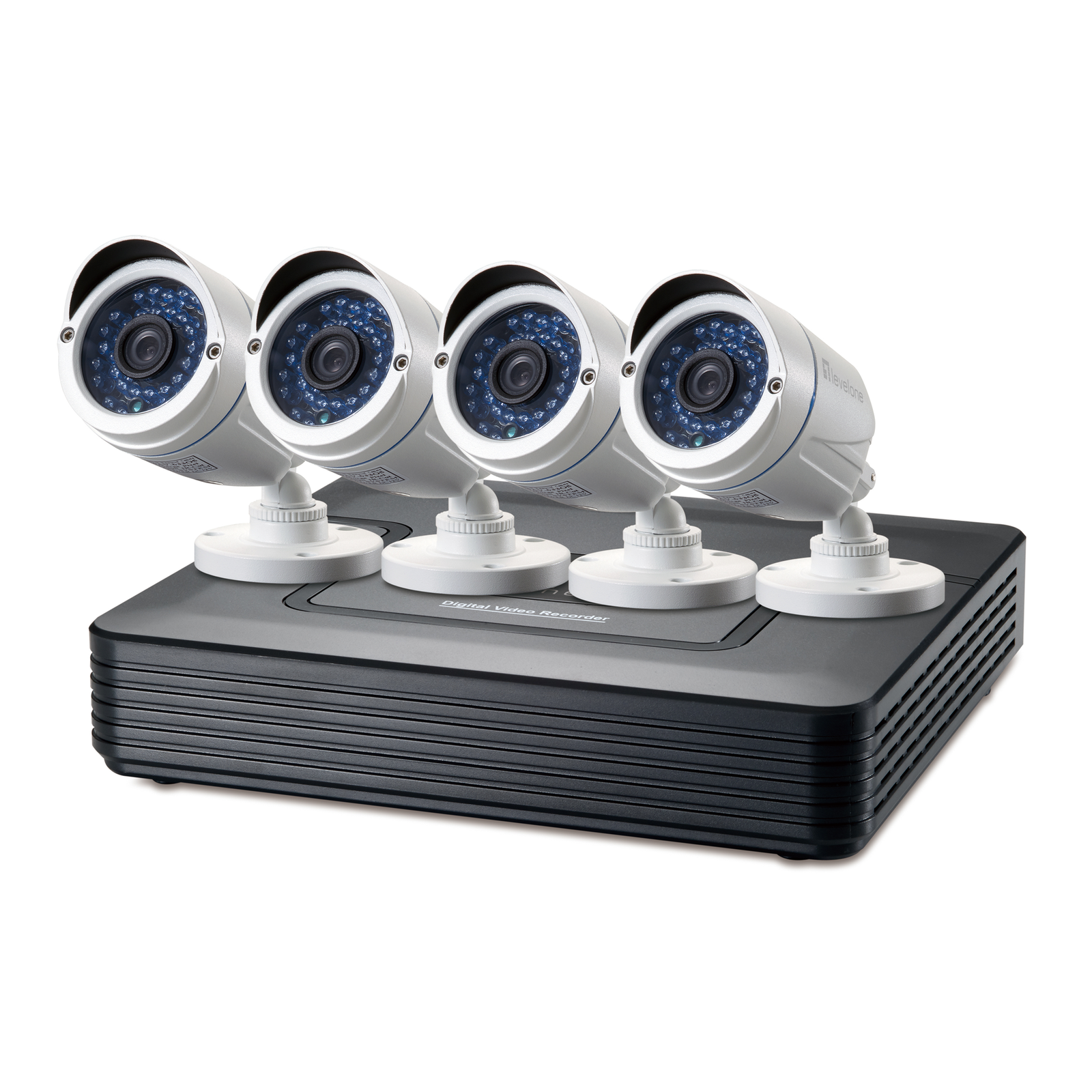 LevelOne CCTV 8-channel Fix Out H.264 IR 4xCam Incl.