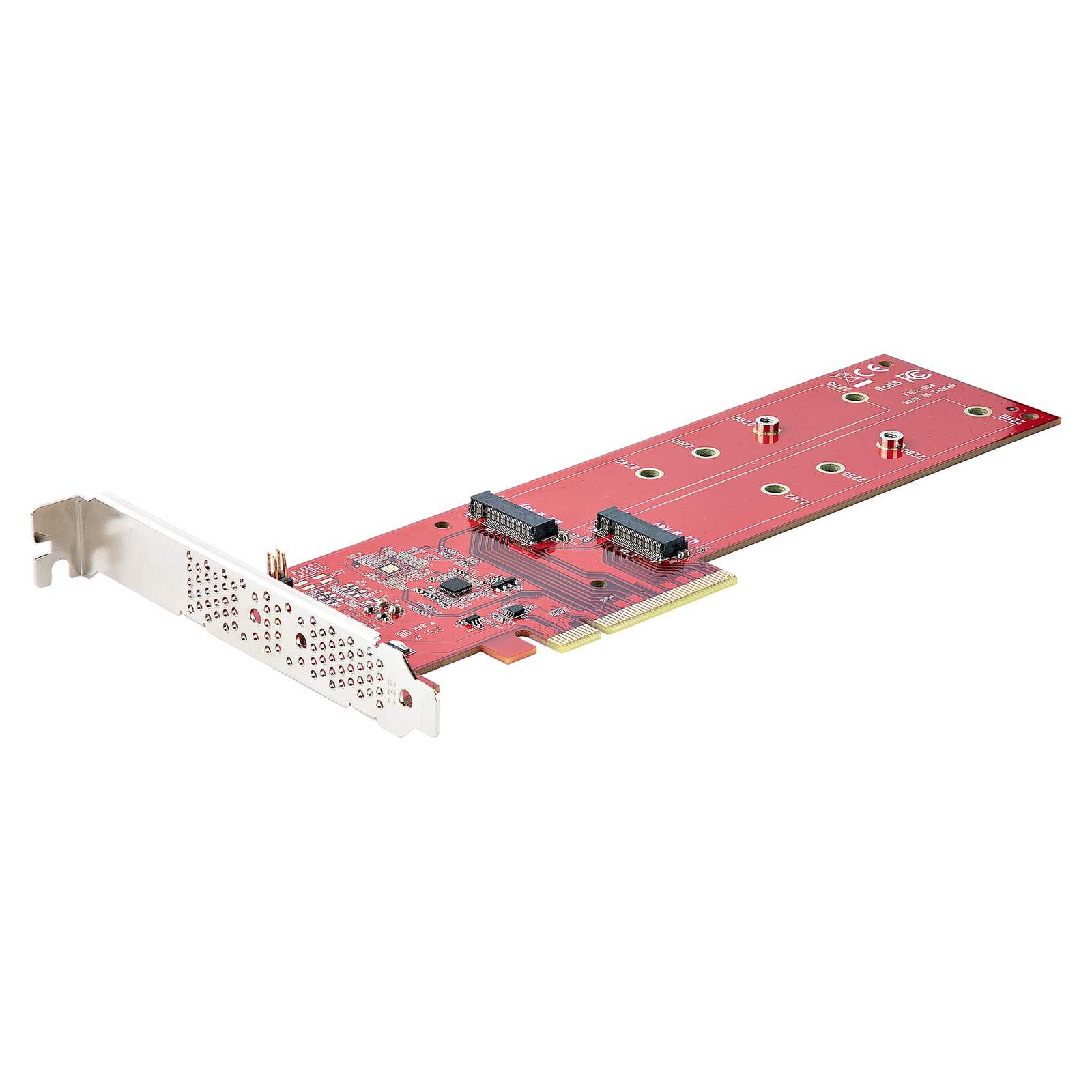 STARTECH.COM Dual M 2 PCIe AdapterCard X8 X16 to AHCI Or NVMe M.2 SSDs PCI Express 4.0 Bifurcation