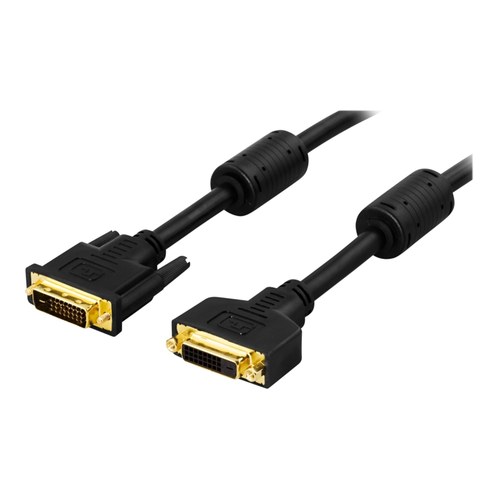 Deltaco DVI-602A 2 M DVI-D DVI-D Male Female Black
