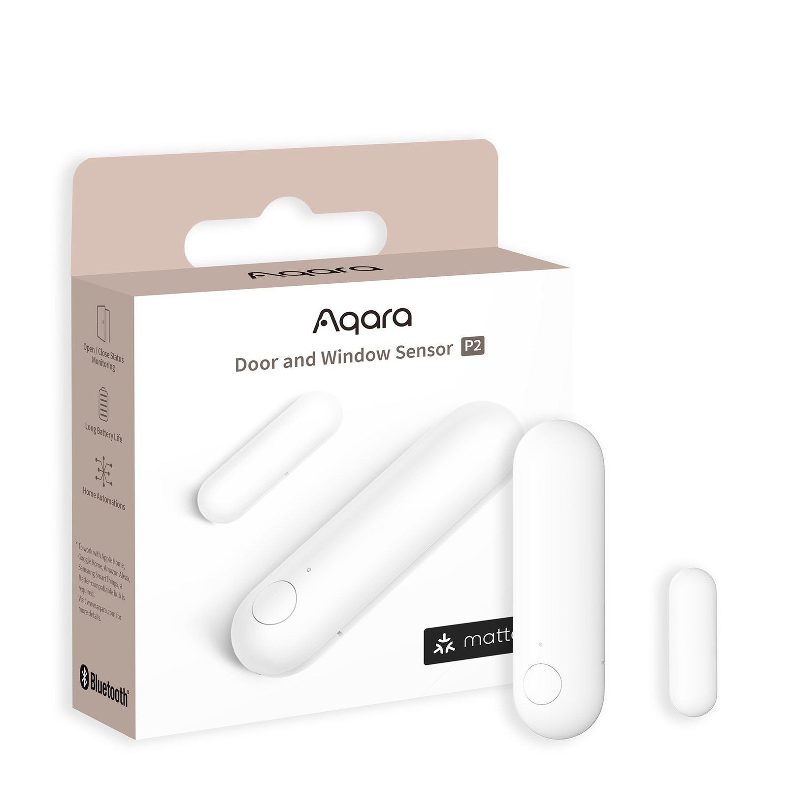 Aqara DW-S02D Wireless Bluetooth White 2402 2480 MHz Door-Window Adhesive Tape