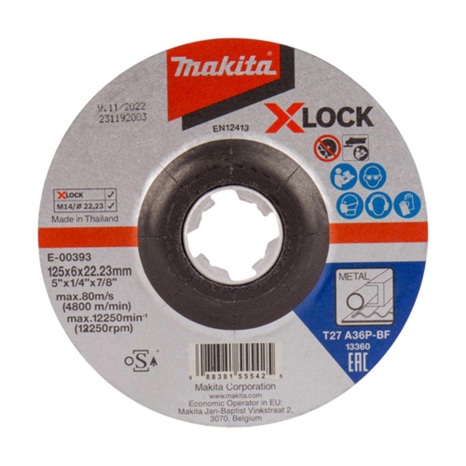 Makita Grinding Disc for Metal 125 Mm