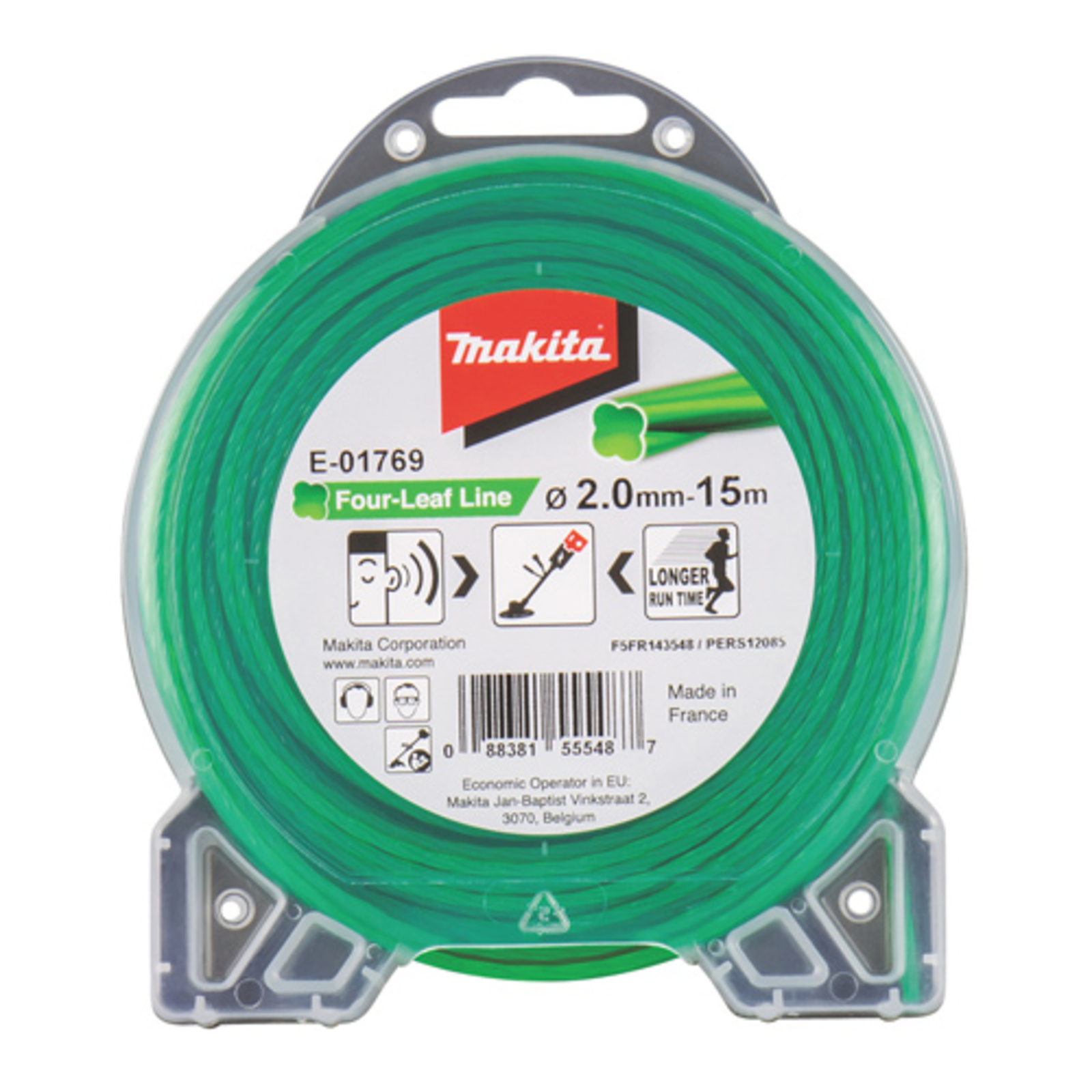 Makita Lawn Trimmer Line 2 Mm Length 15m for PN DUR191UZX3 DUR368LZ (E-01769)