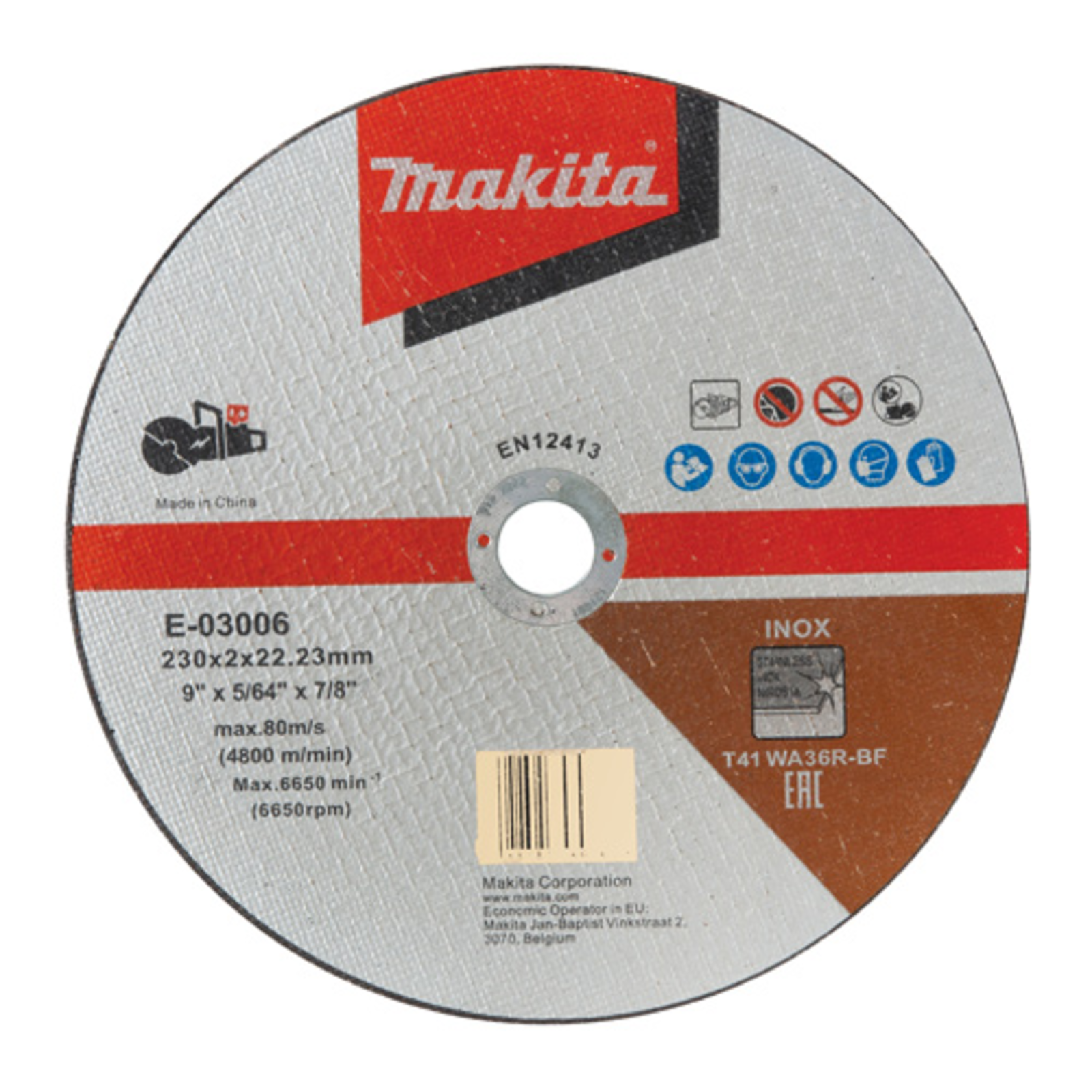 Makita Cutting Disc for Stainless Steel 230 Mm