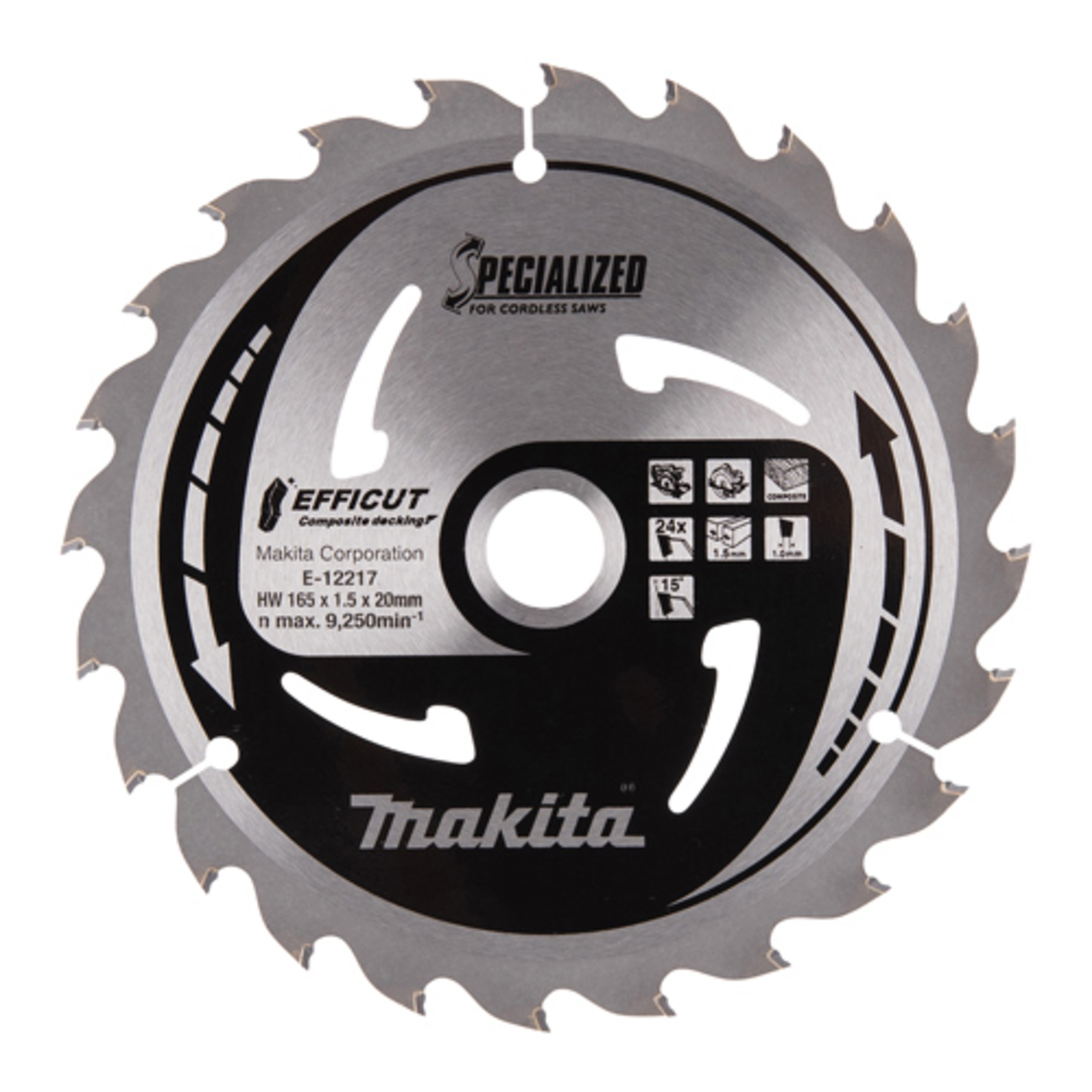 Makita Specialized EFFICUT Circular Saw Blade for Wood Metal Fiber-reinforced Plastics