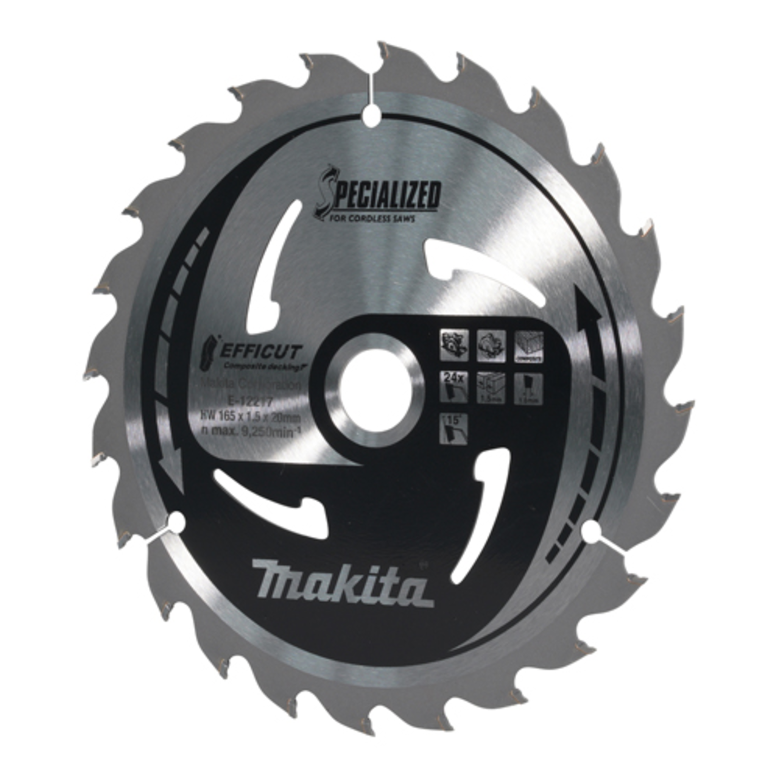 Makita Specialized EFFICUT Circular Saw Blade for Wood Metal Fiber-reinforced Plastics
