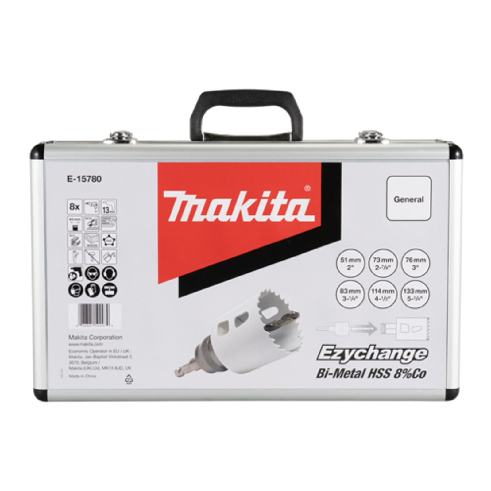 Makita EZYCHANGE Hole Saw Set 8 Pieces 83mm